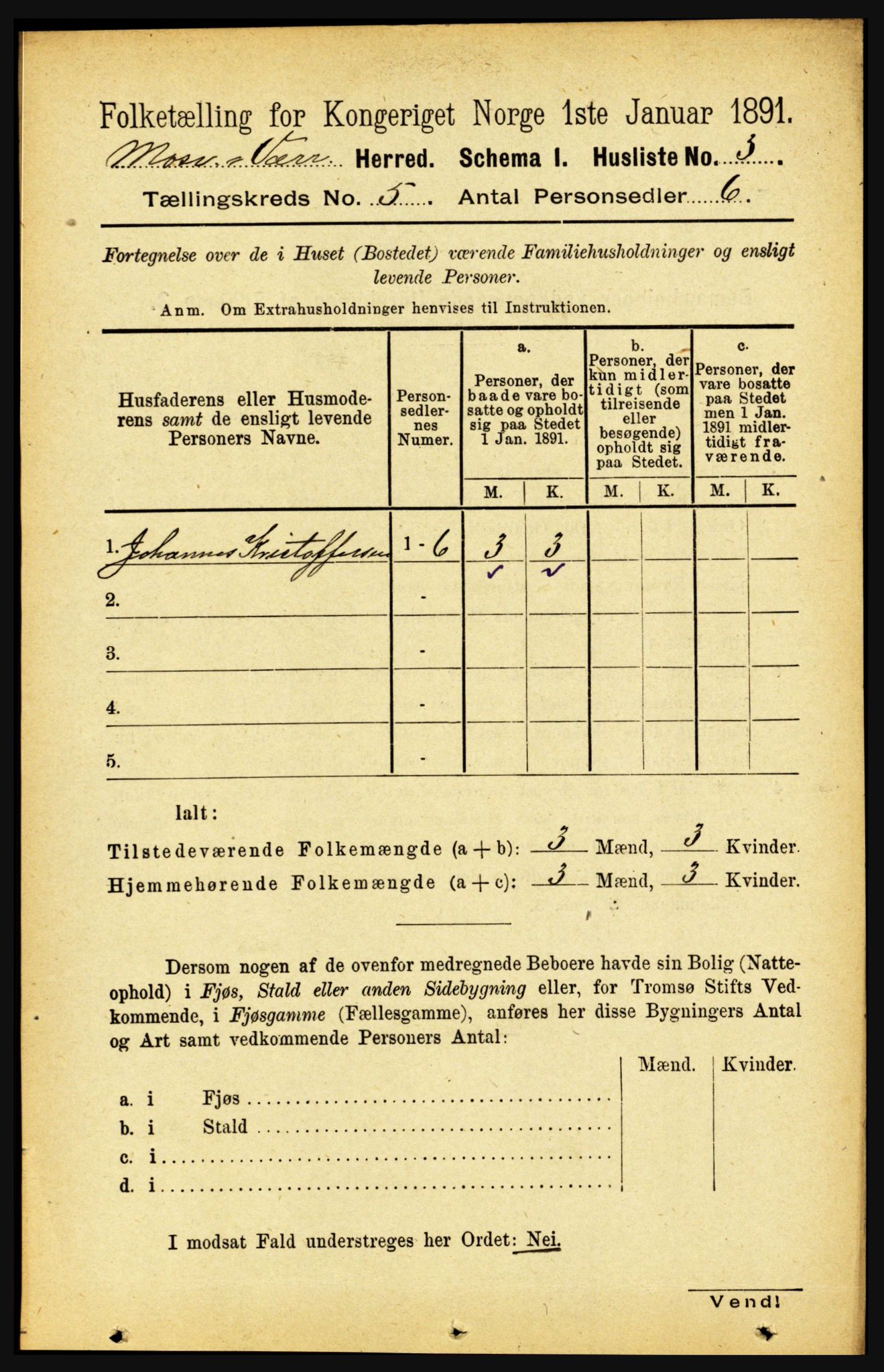 RA, 1891 census for 1723 Mosvik og Verran, 1891, p. 1899