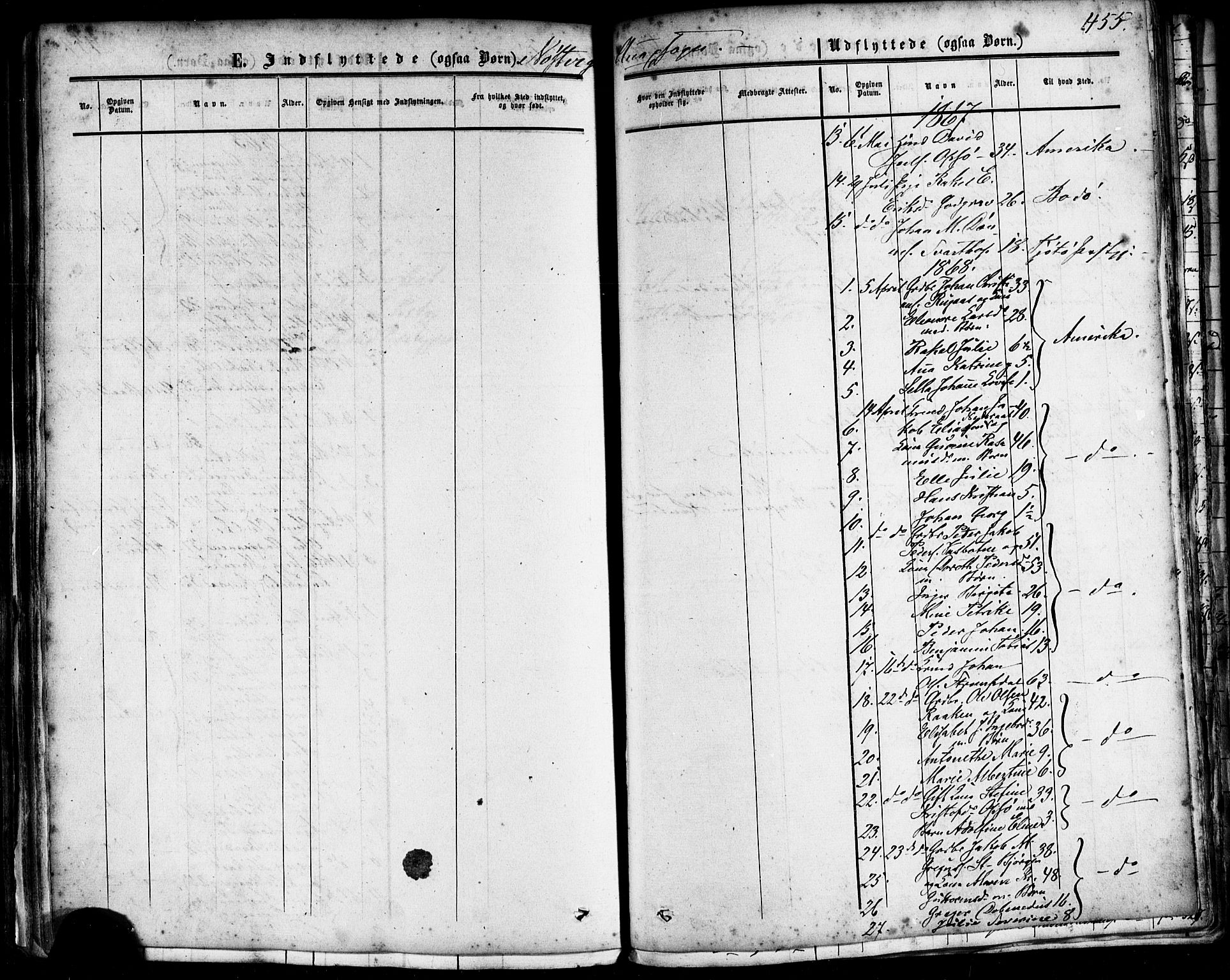 Ministerialprotokoller, klokkerbøker og fødselsregistre - Nordland, AV/SAT-A-1459/814/L0224: Parish register (official) no. 814A05, 1834-1874, p. 455