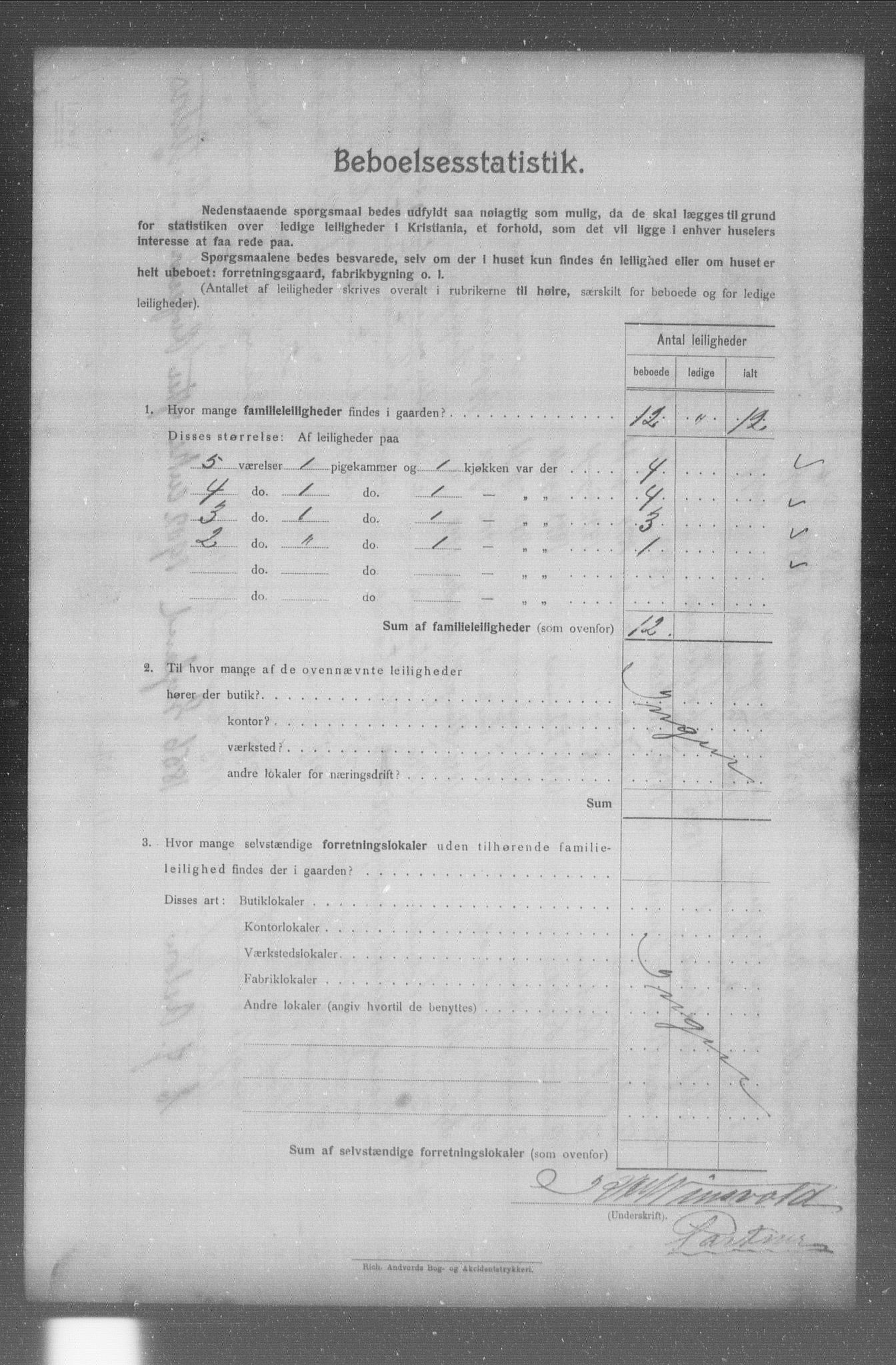 OBA, Municipal Census 1904 for Kristiania, 1904, p. 13349