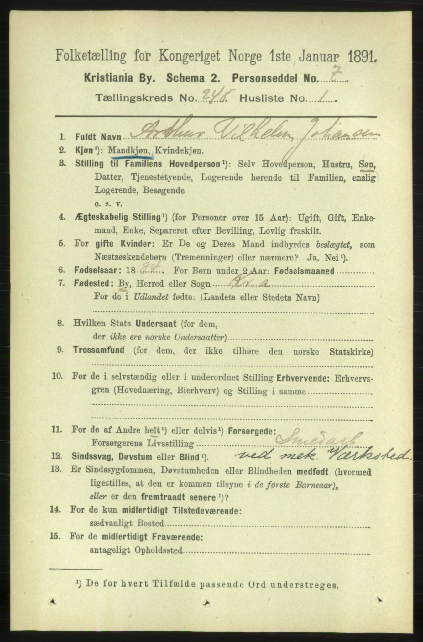 RA, 1891 census for 0301 Kristiania, 1891, p. 149141