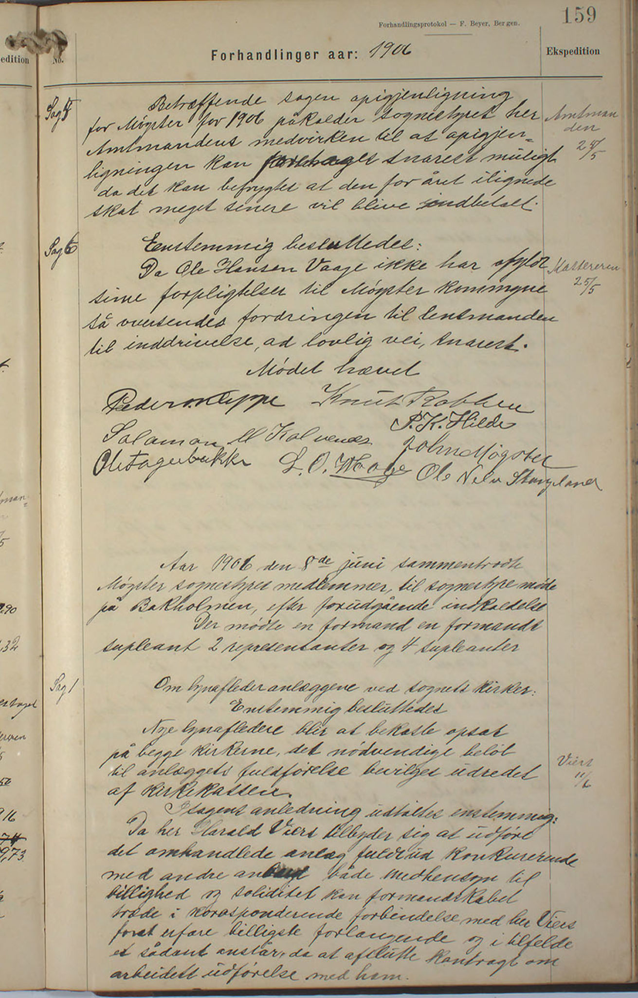 Austevoll kommune. Formannskapet, IKAH/1244-021/A/Aa/L0002a: Møtebok for heradstyret, 1901-1910, p. 316