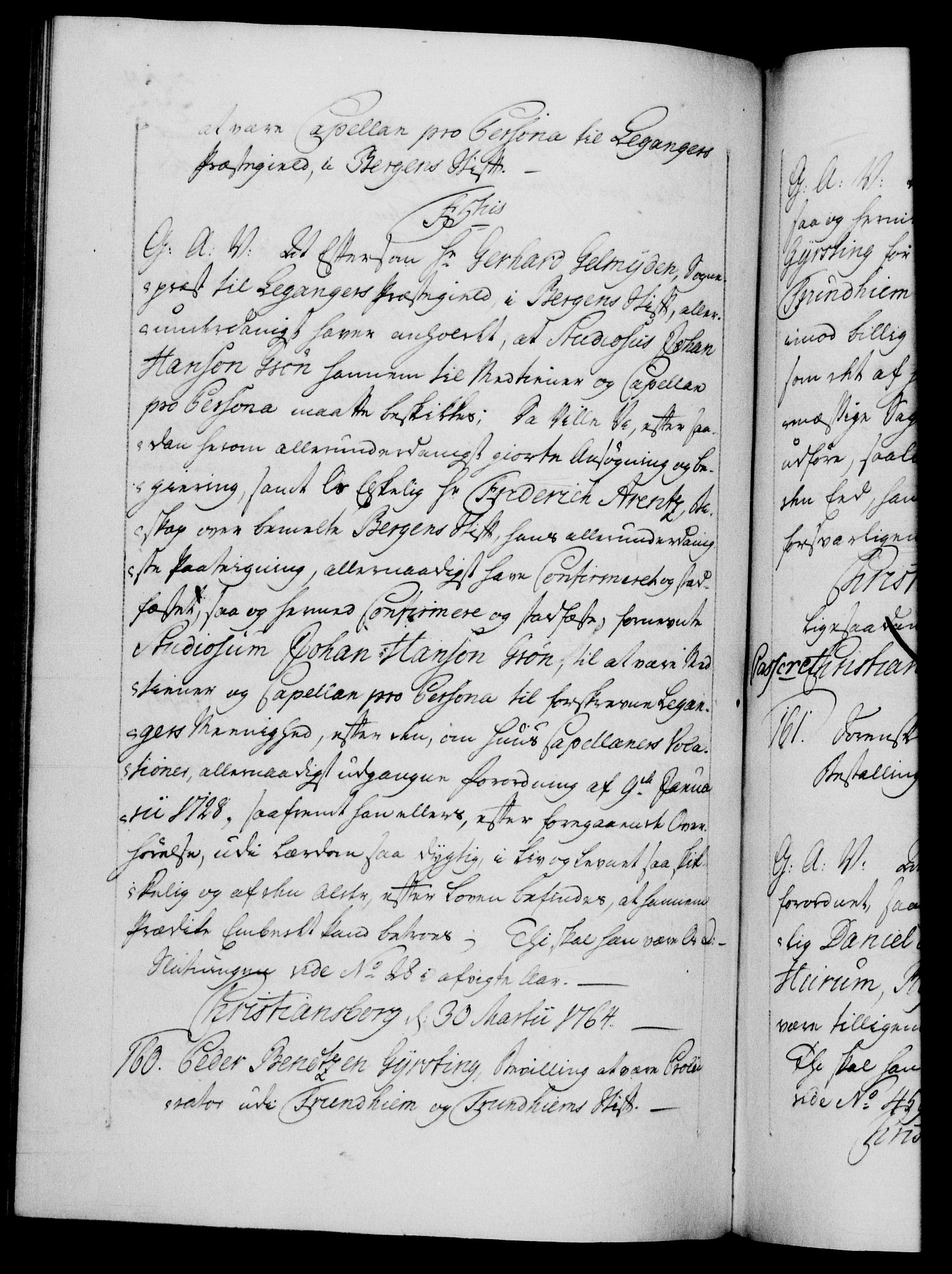 Danske Kanselli 1572-1799, RA/EA-3023/F/Fc/Fca/Fcaa/L0042: Norske registre, 1763-1766, p. 304b