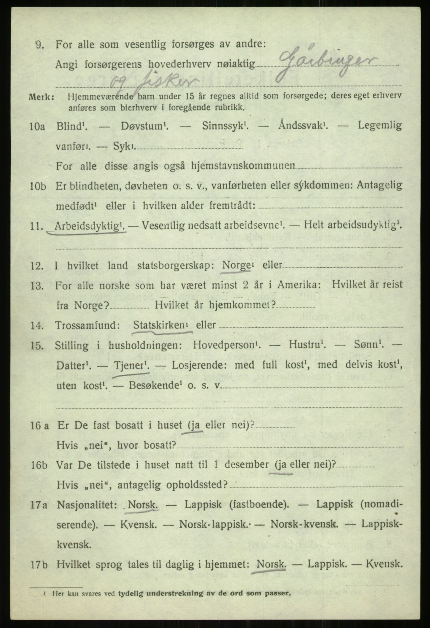 SATØ, 1920 census for Tromsøysund, 1920, p. 7611