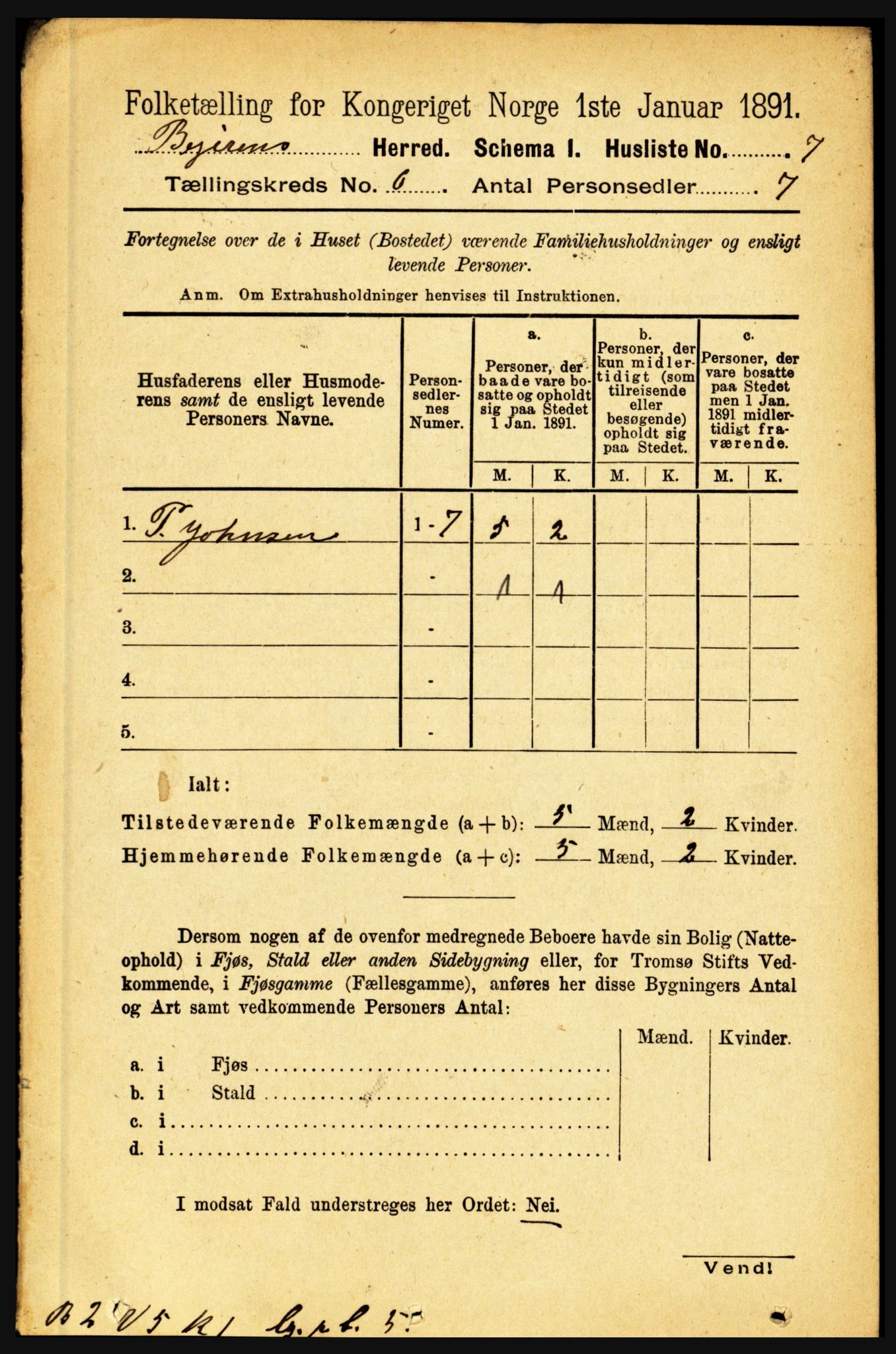 RA, 1891 census for 1839 Beiarn, 1891, p. 1861