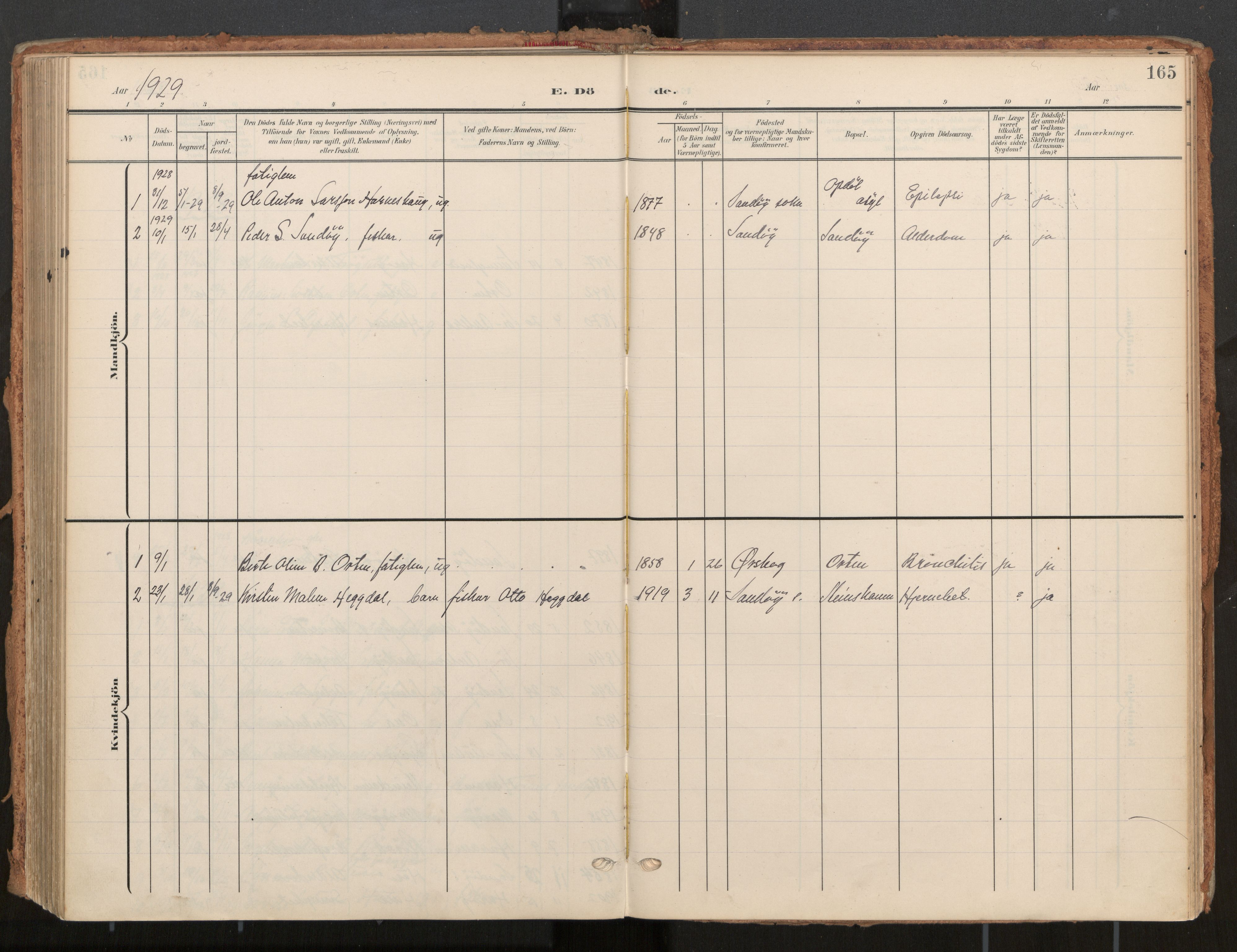 Ministerialprotokoller, klokkerbøker og fødselsregistre - Møre og Romsdal, AV/SAT-A-1454/561/L0730: Parish register (official) no. 561A04, 1901-1929, p. 165