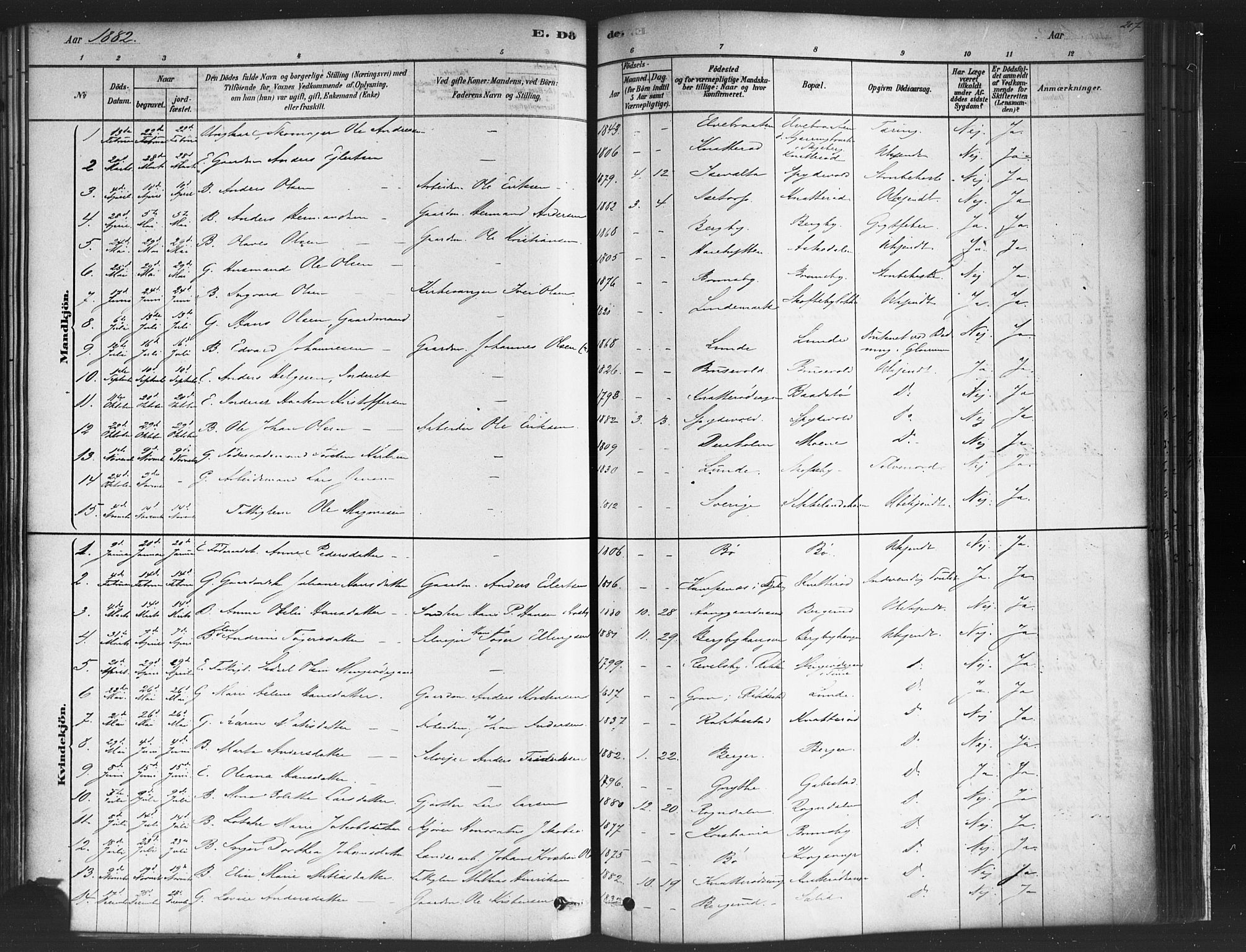 Varteig prestekontor Kirkebøker, SAO/A-10447a/F/Fa/L0002: Parish register (official) no. 2, 1878-1899, p. 207
