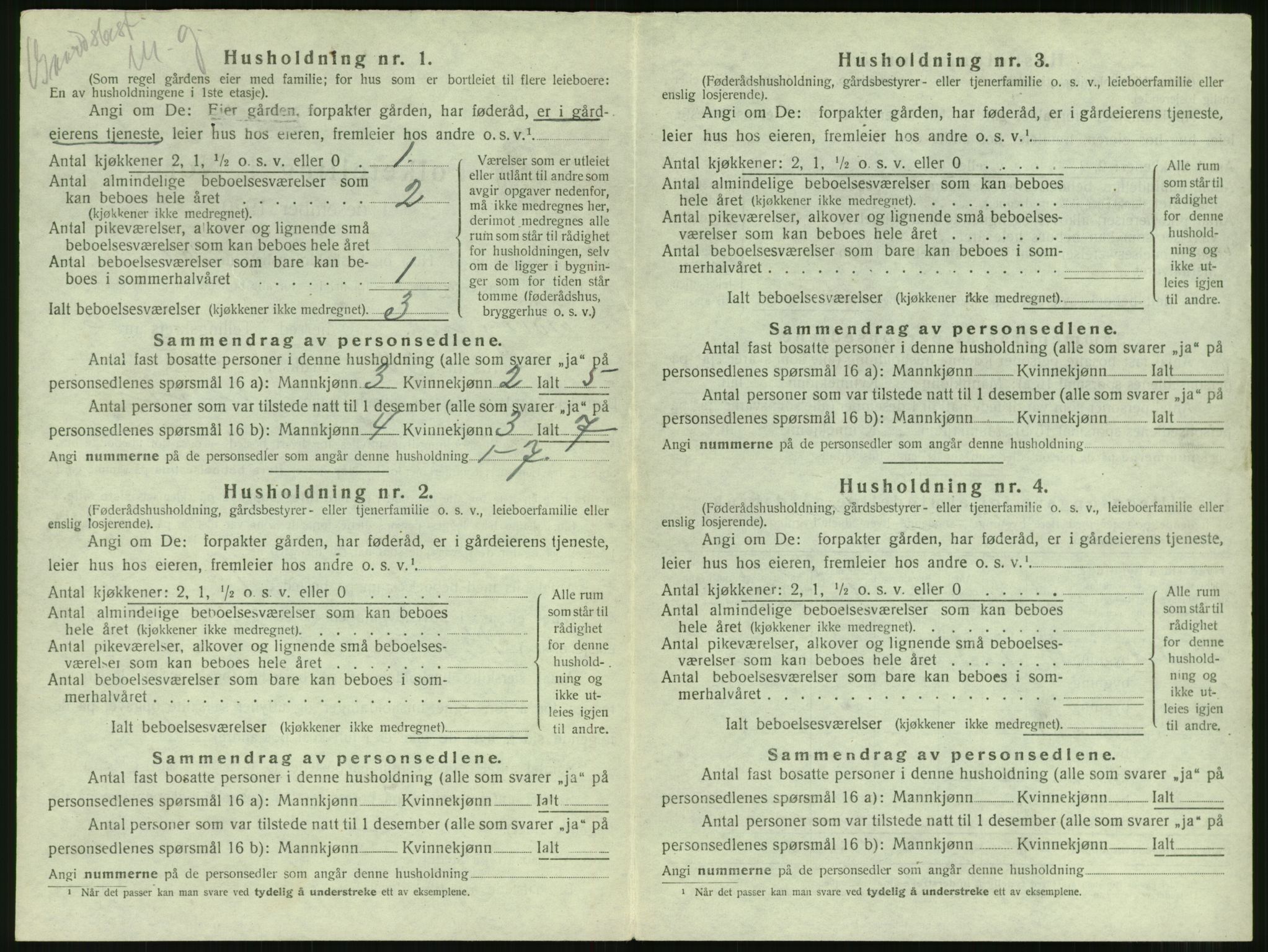 SAT, 1920 census for Borgund, 1920, p. 681