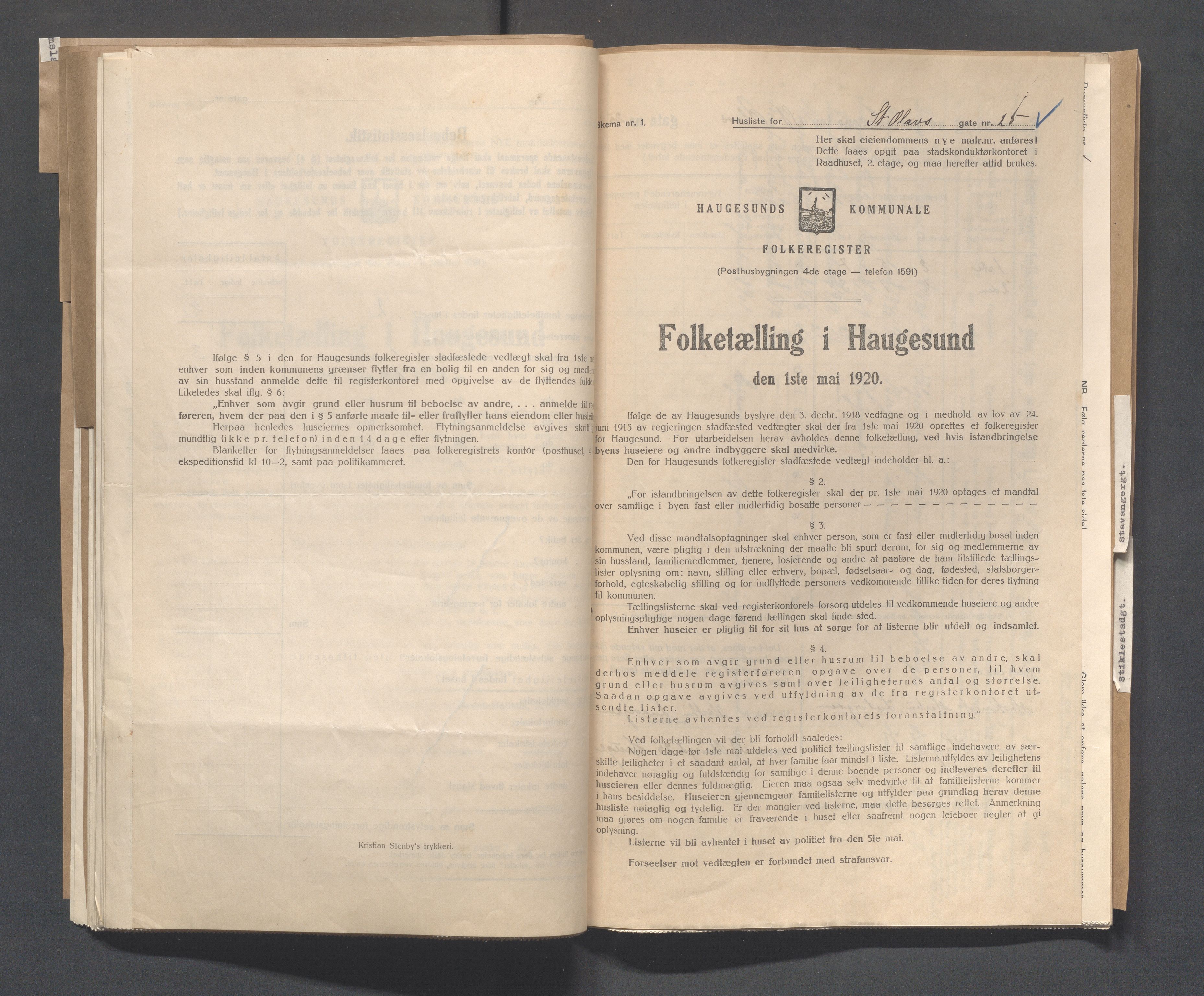 IKAR, Local census 1.5.1920 for Haugesund, 1920, p. 4073