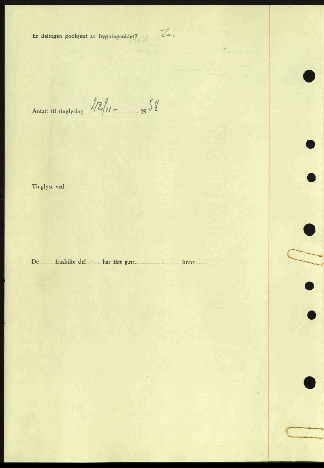 Moss sorenskriveri, SAO/A-10168: Mortgage book no. A5, 1938-1939, Diary no: : 2569/1938