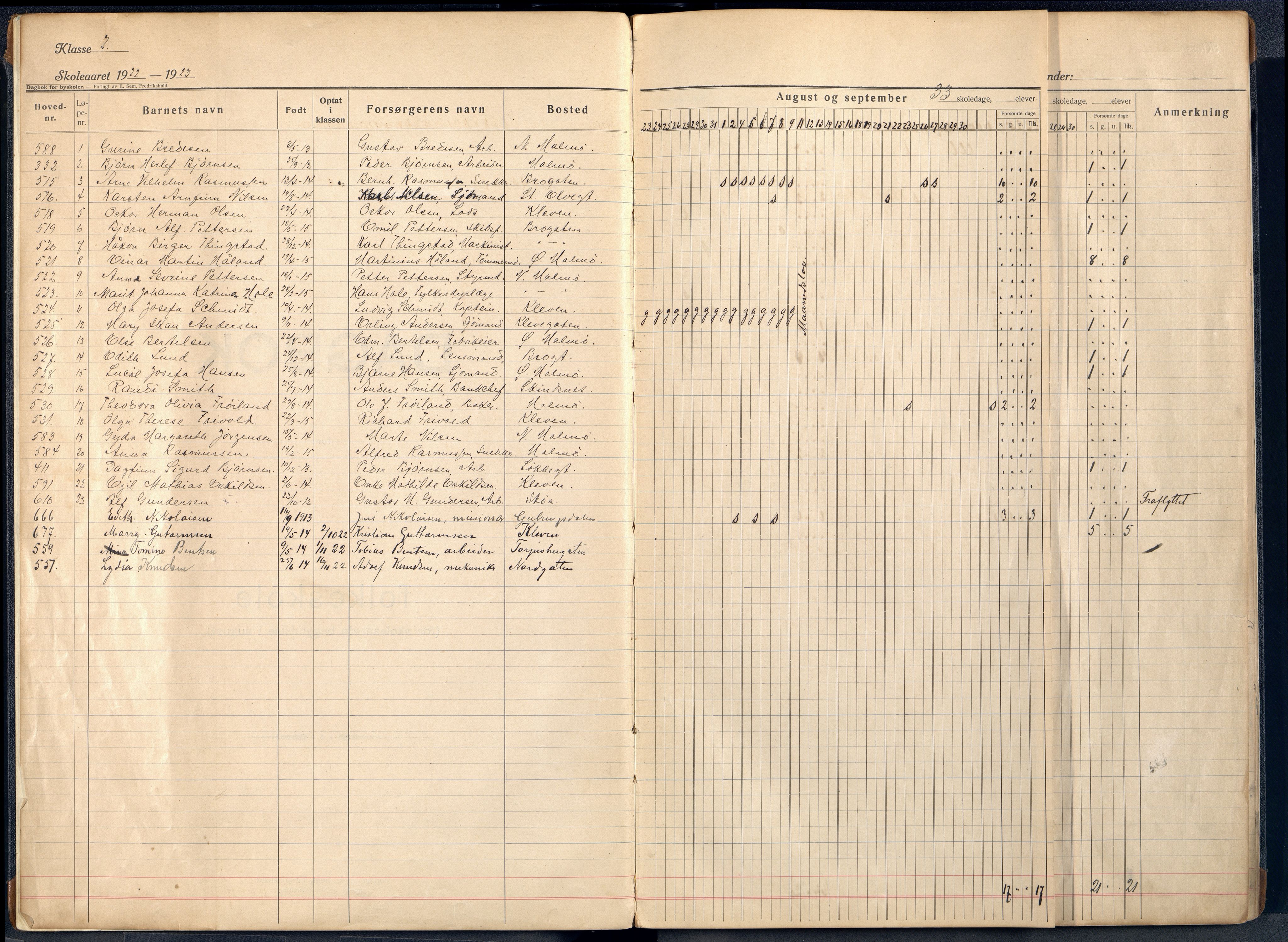 Mandal By - Mandal Allmueskole/Folkeskole/Skole, ARKSOR/1002MG551/I/L0040: Dagbok, 1922-1929