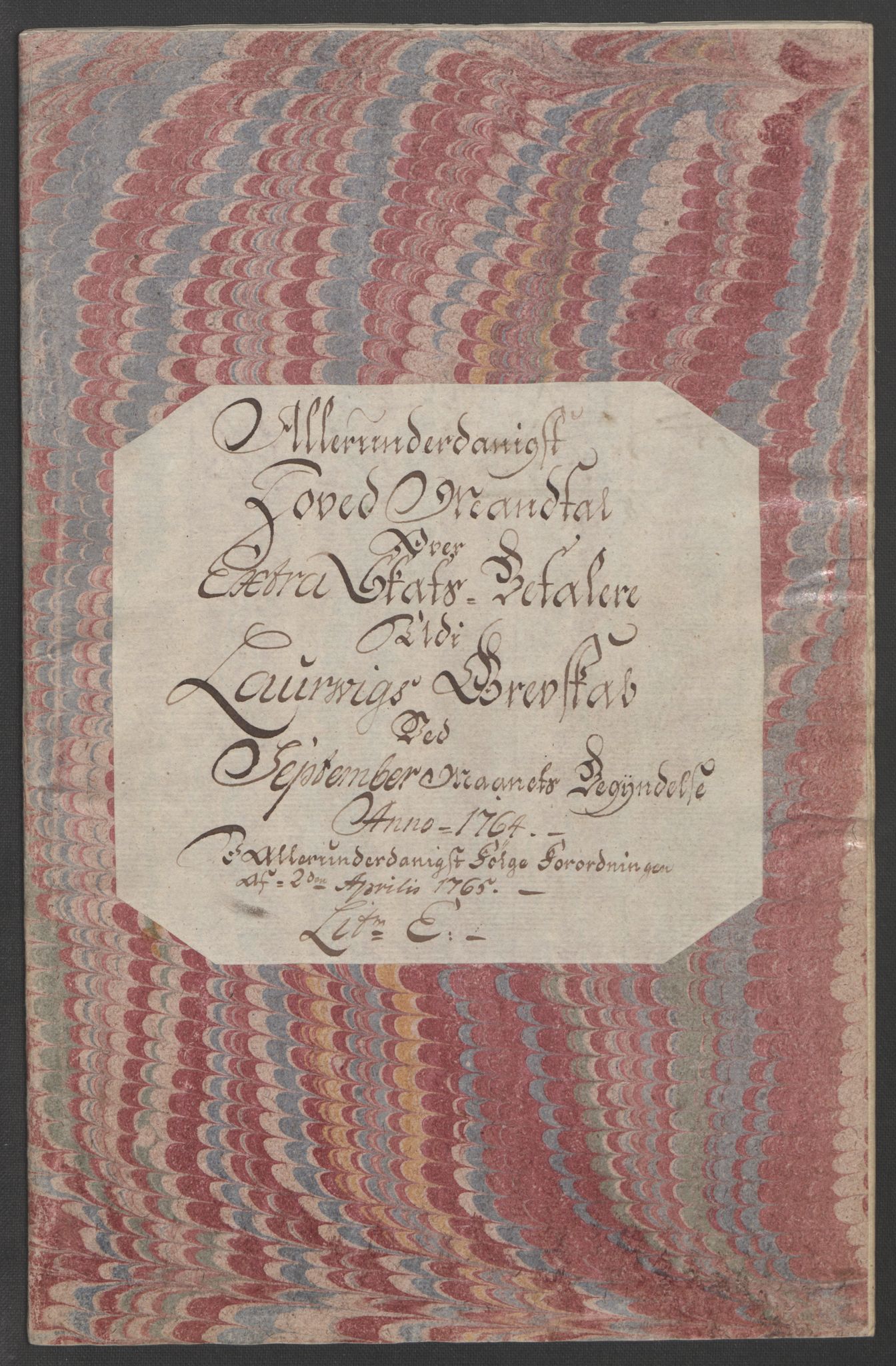 Rentekammeret inntil 1814, Reviderte regnskaper, Fogderegnskap, AV/RA-EA-4092/R33/L2033: Ekstraskatten Larvik grevskap, 1762-1764, p. 548