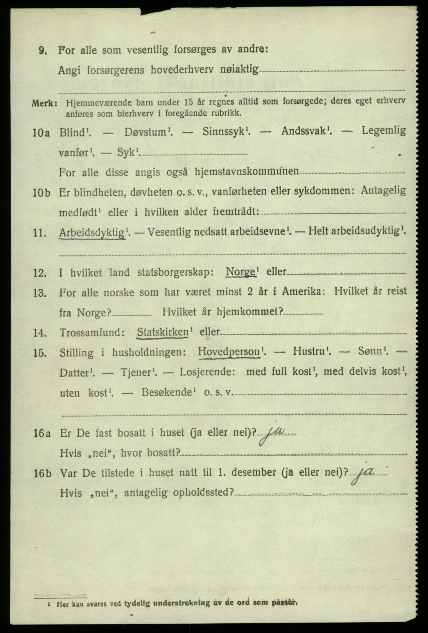 SAB, 1920 census for Odda, 1920, p. 11660