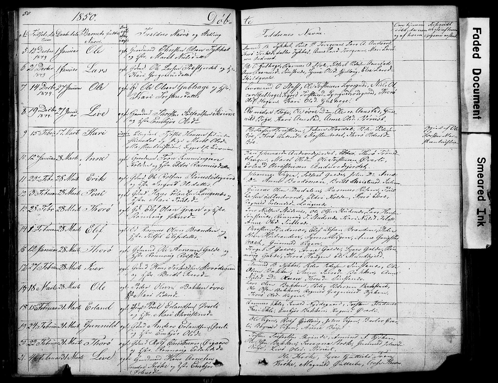 Lom prestekontor, SAH/PREST-070/L/L0012: Parish register (copy) no. 12, 1845-1873, p. 50-51