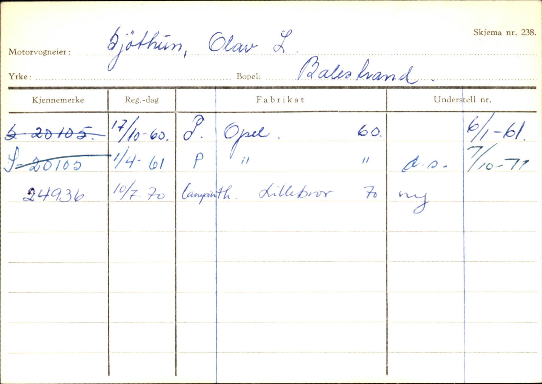 Statens vegvesen, Sogn og Fjordane vegkontor, AV/SAB-A-5301/4/F/L0132: Eigarregister Askvoll A-Å. Balestrand A-Å, 1945-1975, p. 2266