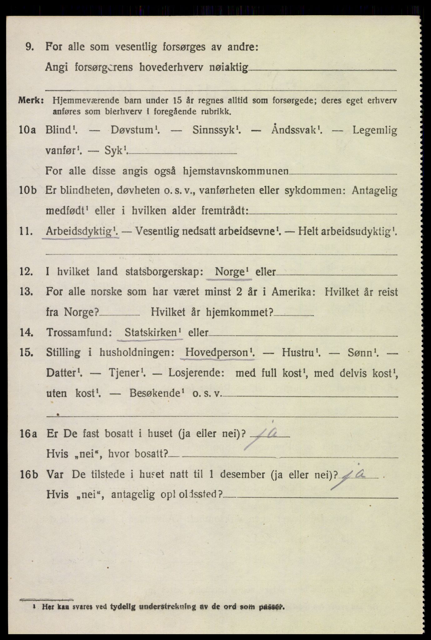 SAH, 1920 census for Stange, 1920, p. 19794
