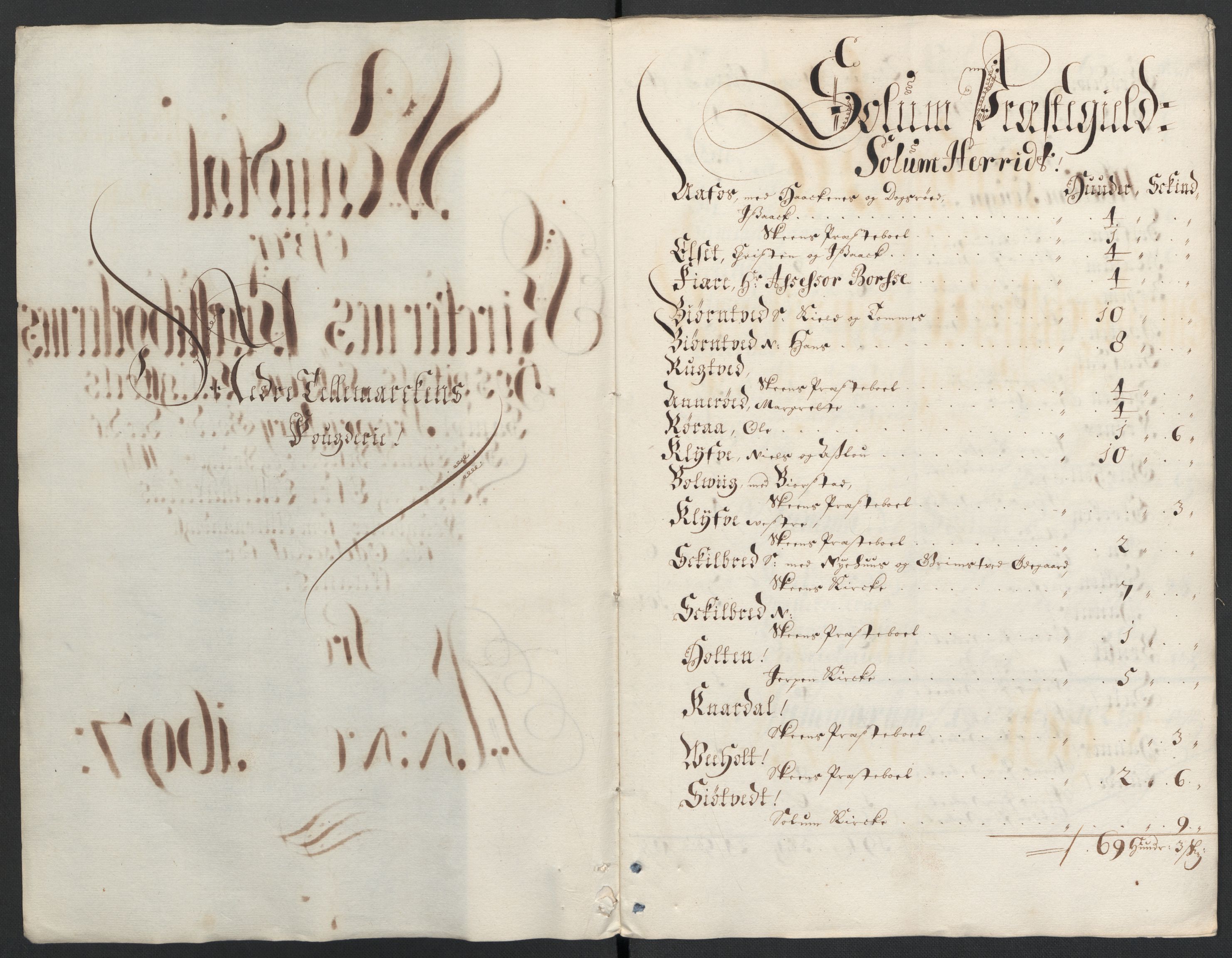 Rentekammeret inntil 1814, Reviderte regnskaper, Fogderegnskap, AV/RA-EA-4092/R36/L2097: Fogderegnskap Øvre og Nedre Telemark og Bamble, 1697, p. 183