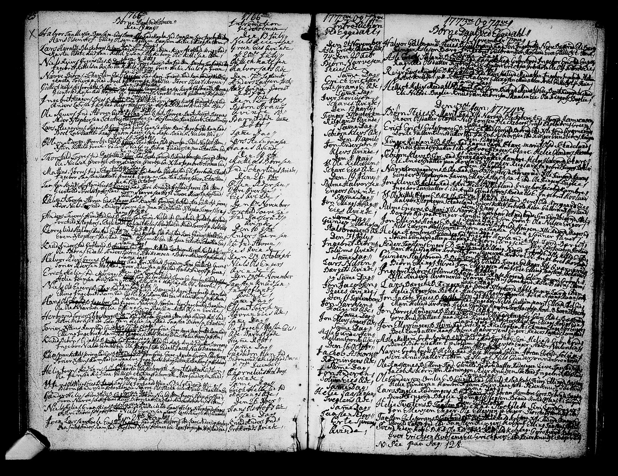 Sigdal kirkebøker, SAKO/A-245/F/Fa/L0001: Parish register (official) no. I 1, 1722-1777, p. 125-126