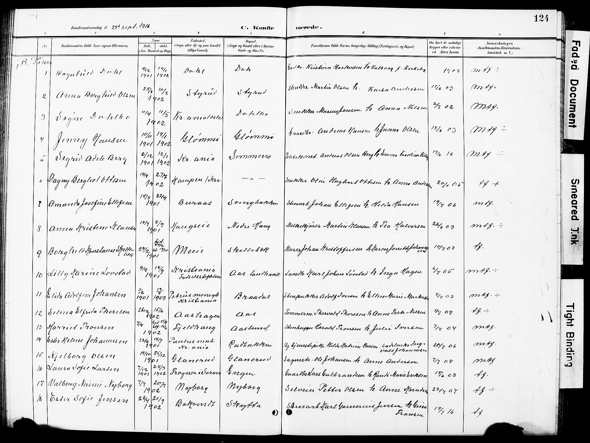 Nittedal prestekontor Kirkebøker, SAO/A-10365a/G/Ga/L0003: Parish register (copy) no. I 3, 1902-1929, p. 124