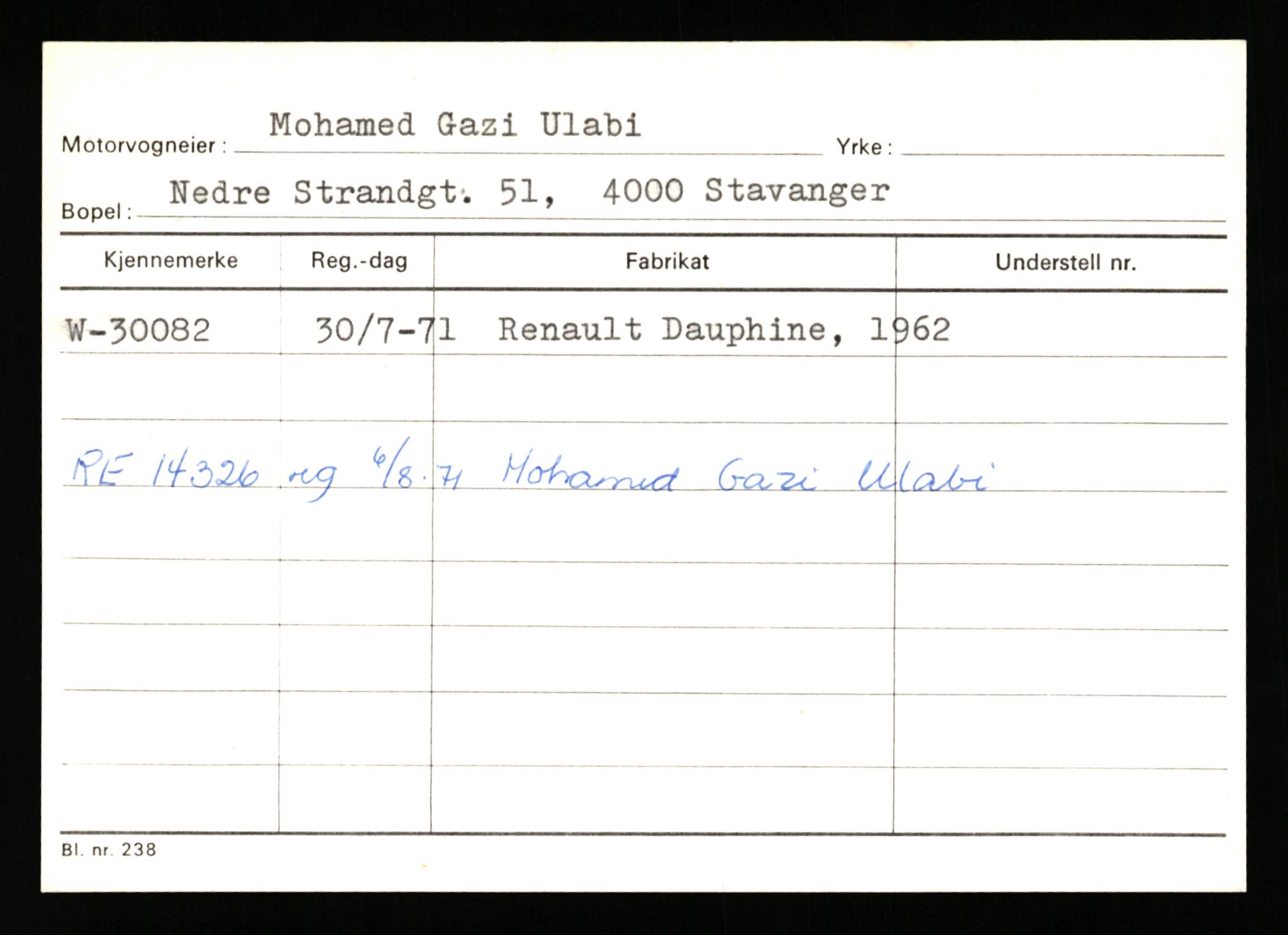 Stavanger trafikkstasjon, AV/SAST-A-101942/0/G/L0005: Registreringsnummer: 23000 - 34245, 1930-1971, p. 2191