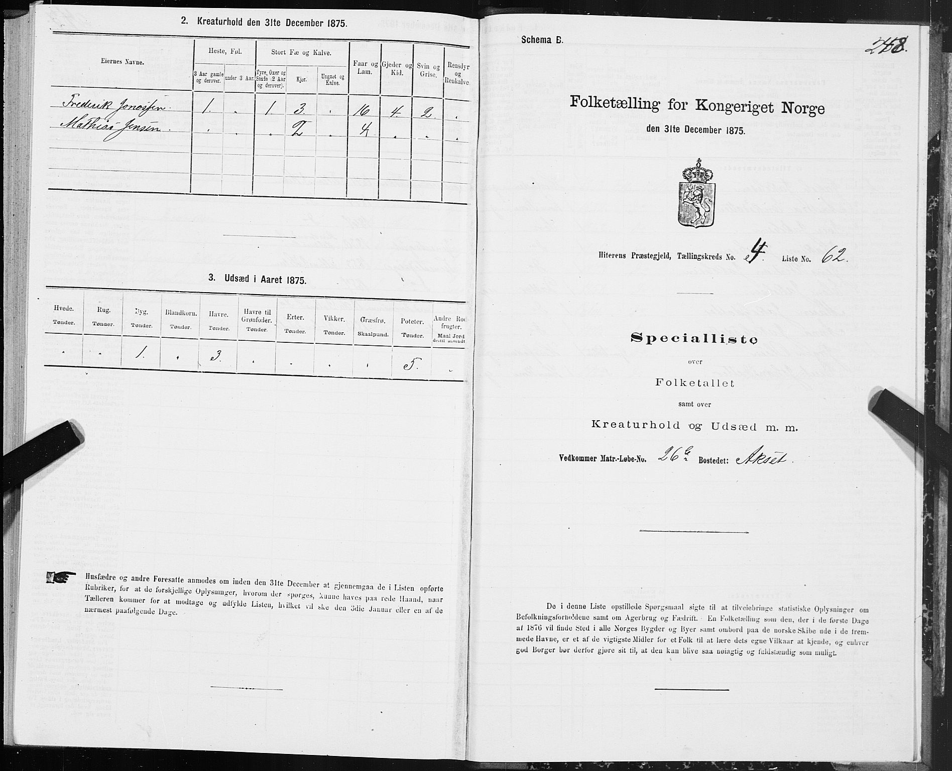 SAT, 1875 census for 1617P Hitra, 1875, p. 2248