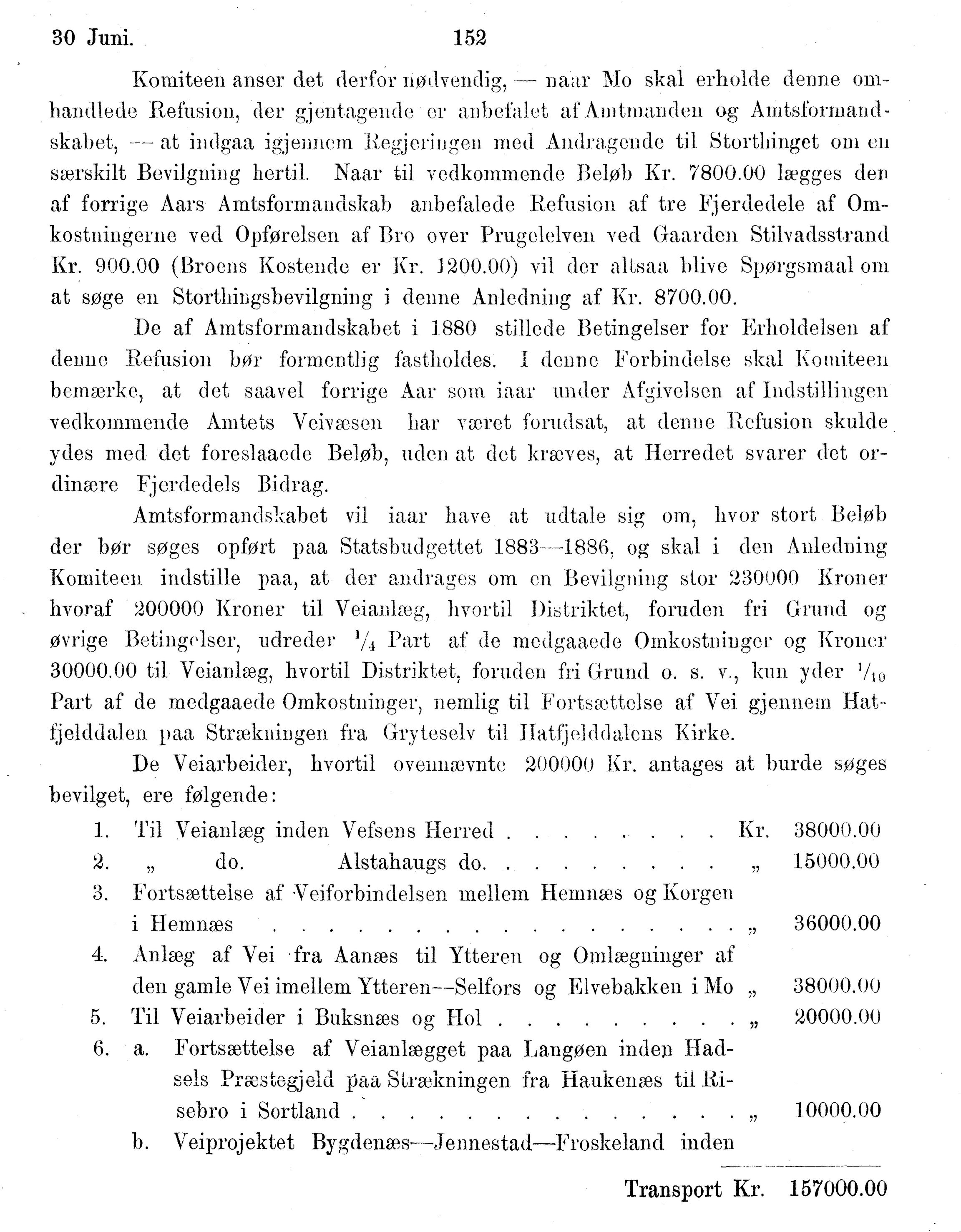 Nordland Fylkeskommune. Fylkestinget, AIN/NFK-17/176/A/Ac/L0014: Fylkestingsforhandlinger 1881-1885, 1881-1885