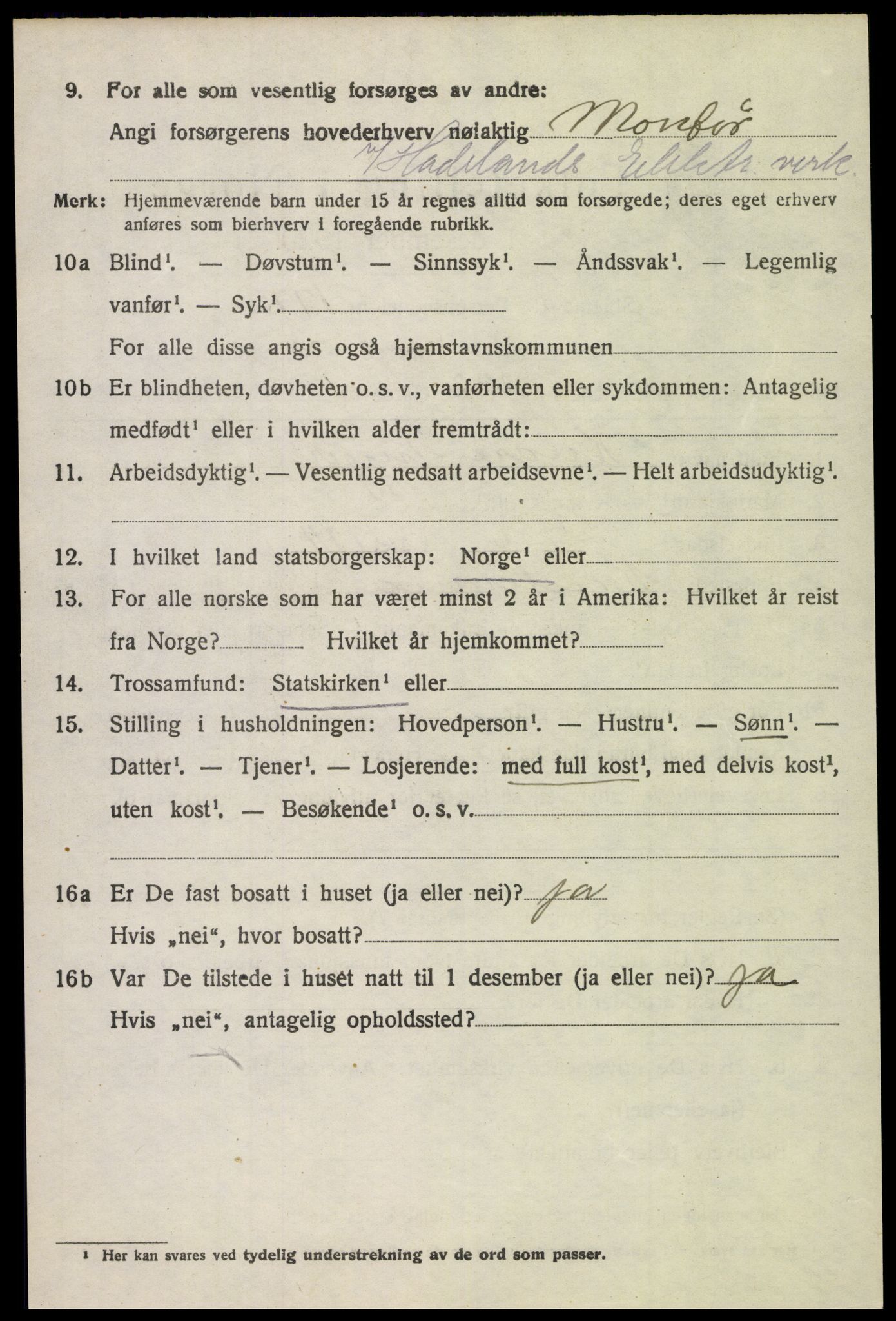 SAH, 1920 census for Jevnaker, 1920, p. 4972