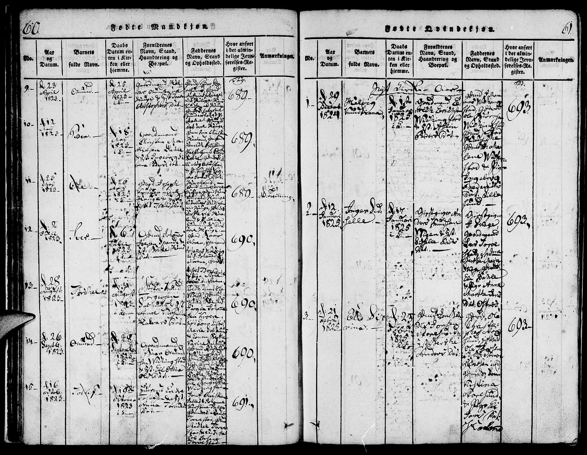 Torvastad sokneprestkontor, SAST/A -101857/H/Ha/Haa/L0004: Parish register (official) no. A 3 /1, 1817-1836, p. 60-61