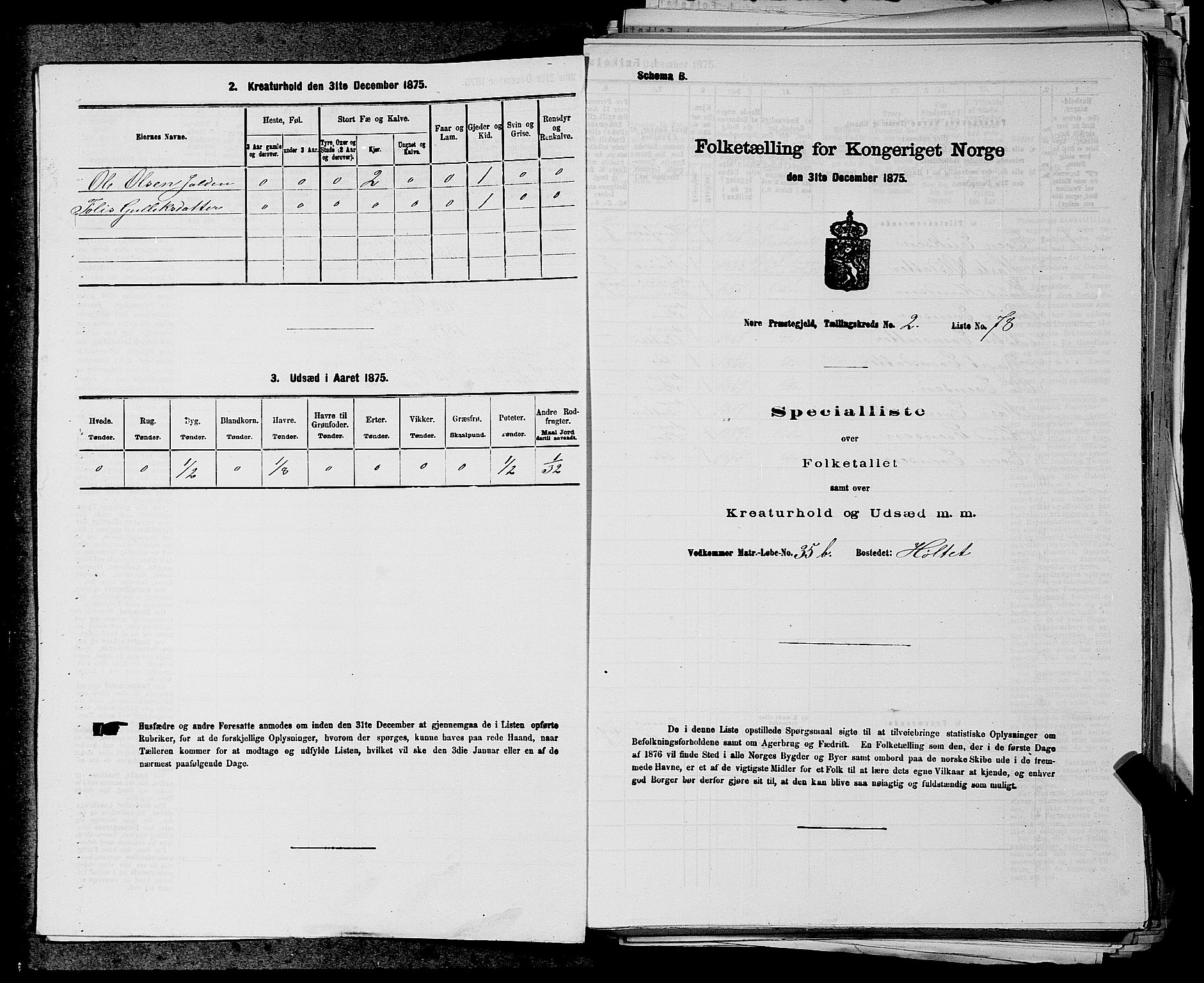 SAKO, 1875 census for 0633P Nore, 1875, p. 171