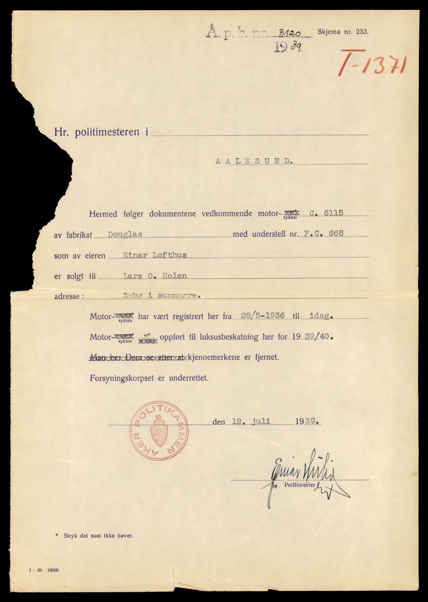 Møre og Romsdal vegkontor - Ålesund trafikkstasjon, AV/SAT-A-4099/F/Fe/L0031: Registreringskort for kjøretøy T 11800 - T 11996, 1927-1998, p. 1305