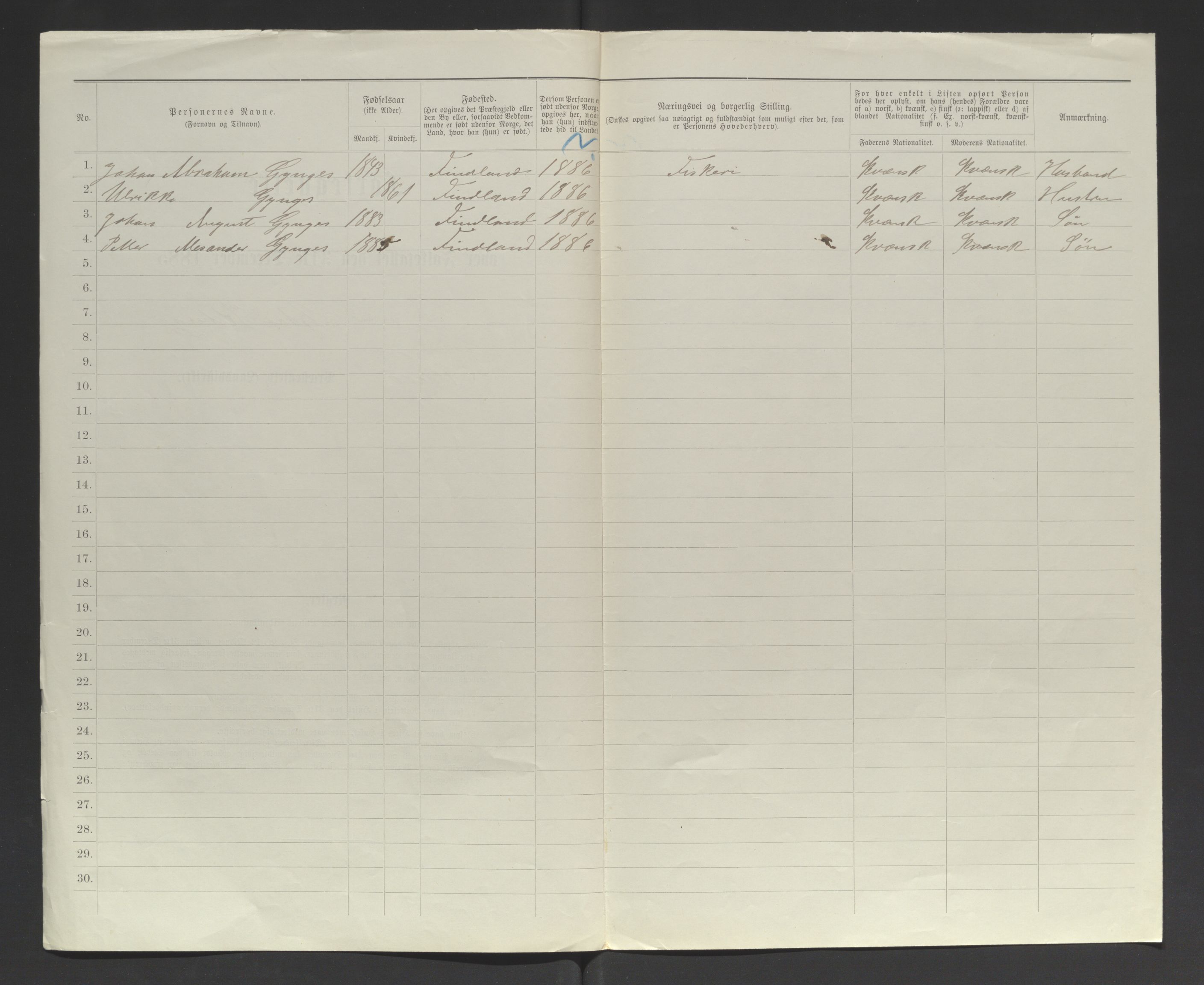 SATØ, 1885 census for 2028 Vardø, 1885, p. 97b