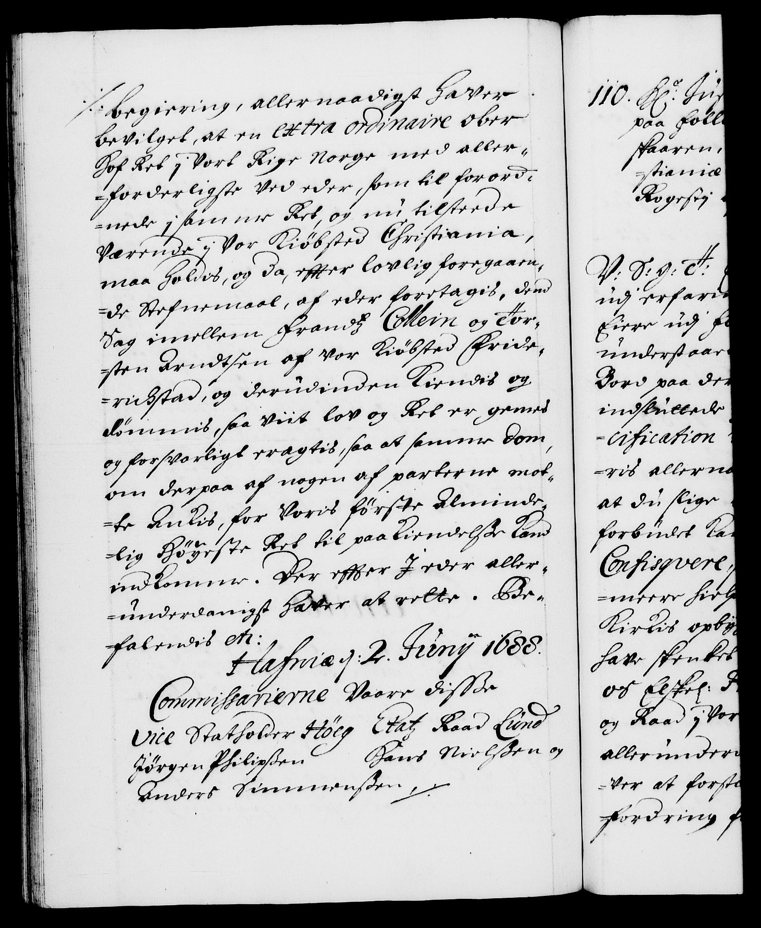 Danske Kanselli 1572-1799, RA/EA-3023/F/Fc/Fca/Fcab/L0014: Norske tegnelser (mikrofilm), 1688-1691, p. 75b