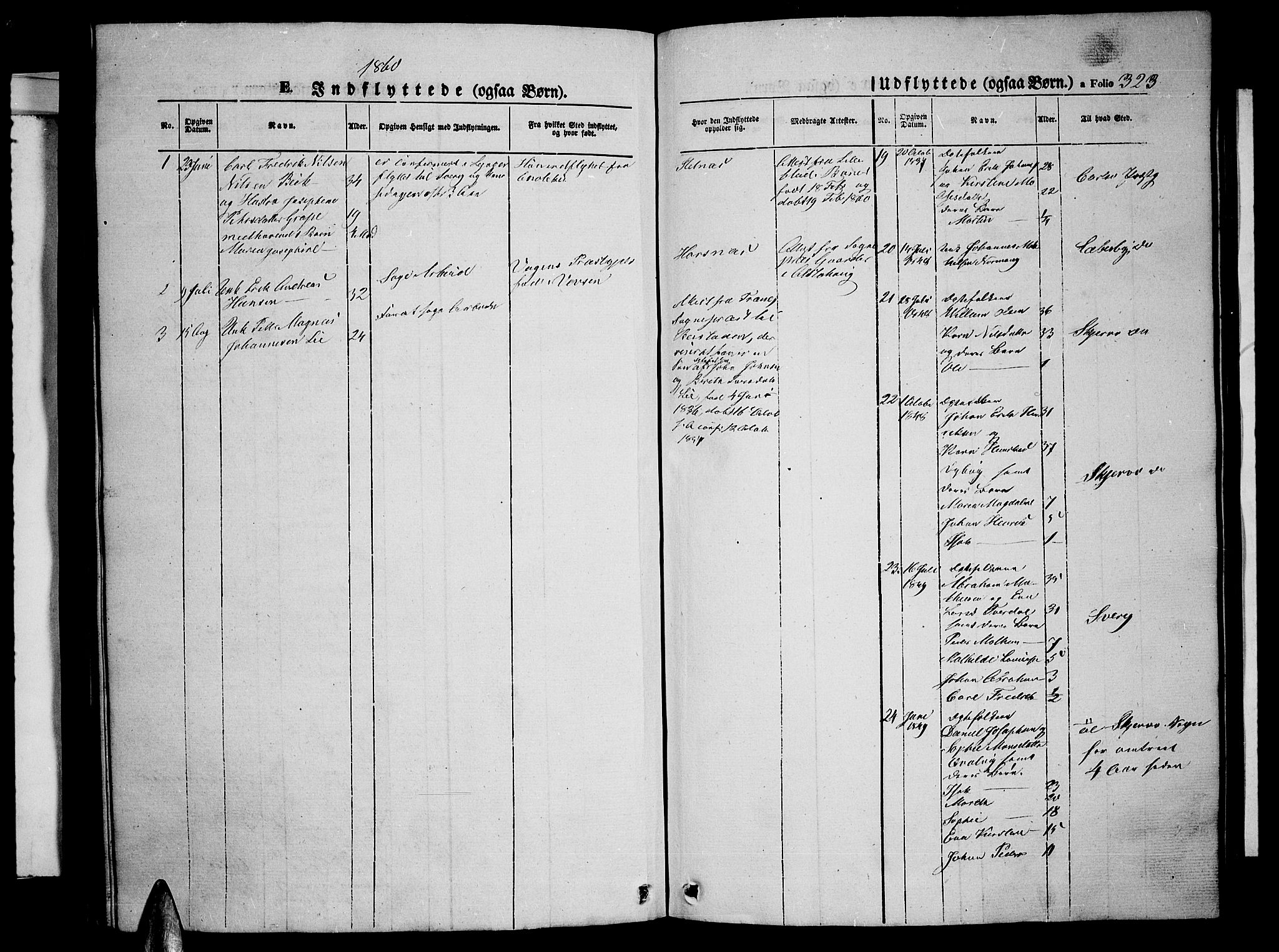 Lyngen sokneprestembete, SATØ/S-1289/H/He/Heb/L0002klokker: Parish register (copy) no. 2, 1839-1860, p. 323