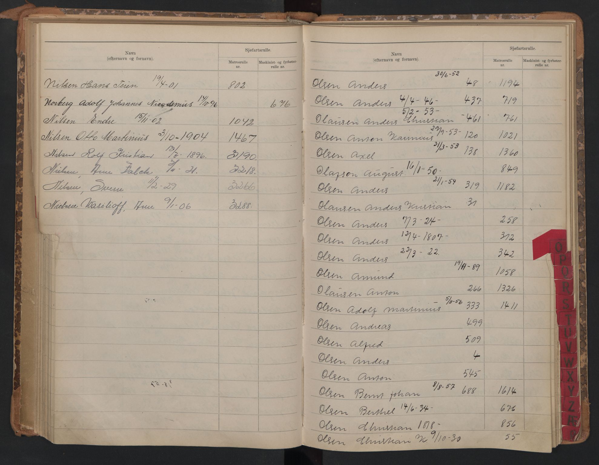 Horten innrulleringskontor, AV/SAKO-A-785/G/Ga/L0002: Register for sjøfartsrulle, 1860-1948, p. 96
