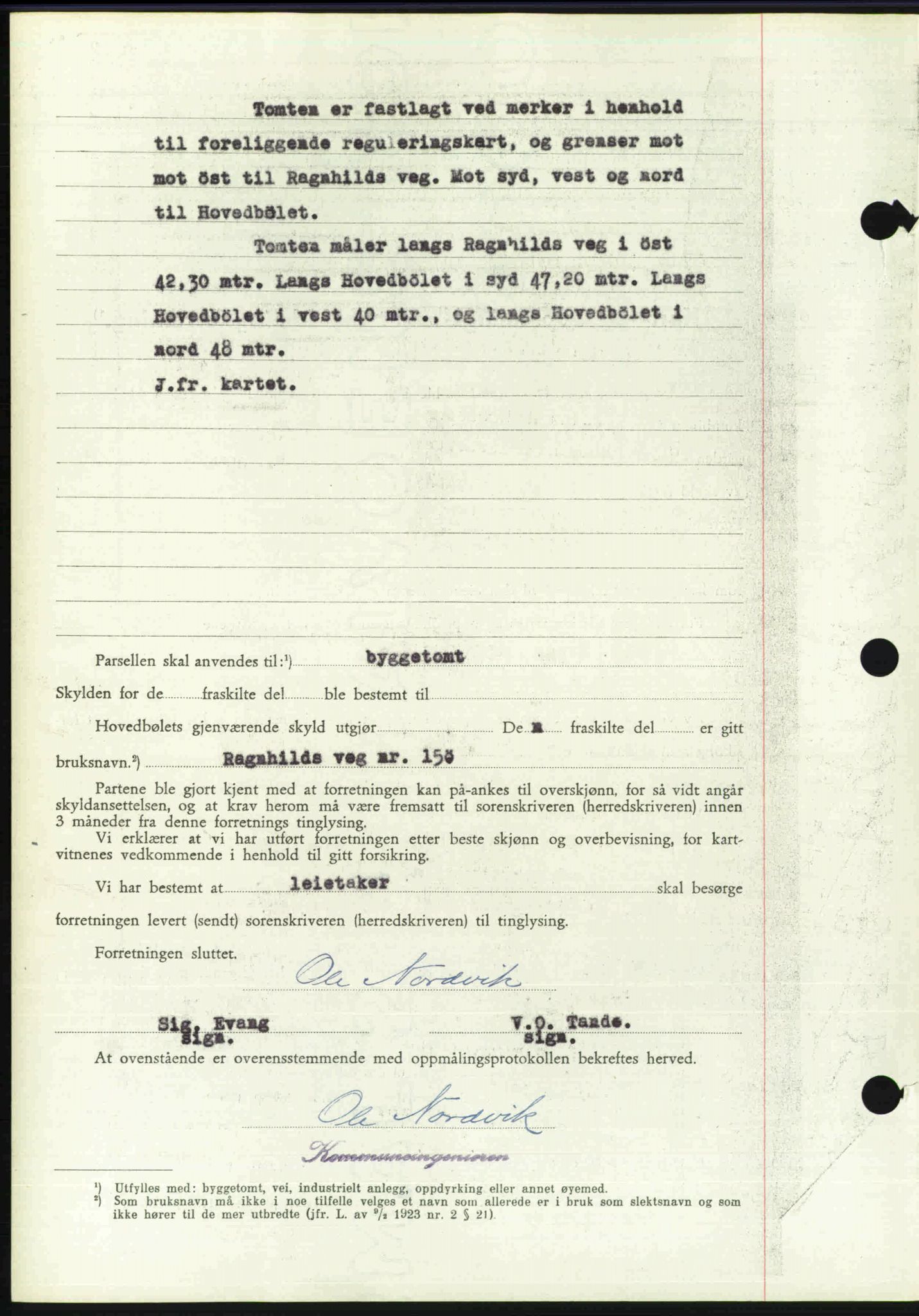 Toten tingrett, SAH/TING-006/H/Hb/Hbc/L0020: Mortgage book no. Hbc-20, 1948-1948, Diary no: : 2515/1948