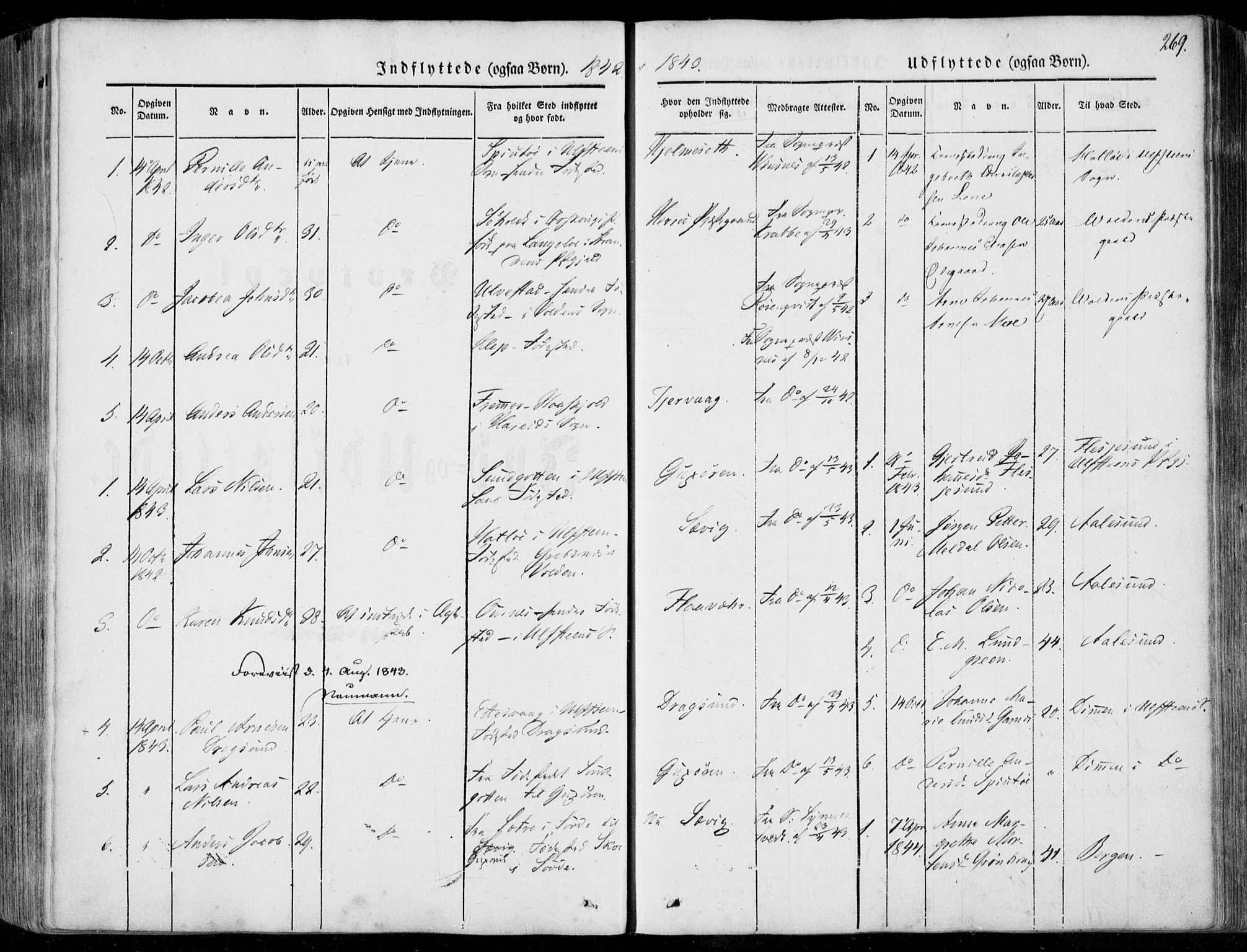 Ministerialprotokoller, klokkerbøker og fødselsregistre - Møre og Romsdal, AV/SAT-A-1454/507/L0070: Parish register (official) no. 507A05, 1842-1873, p. 269