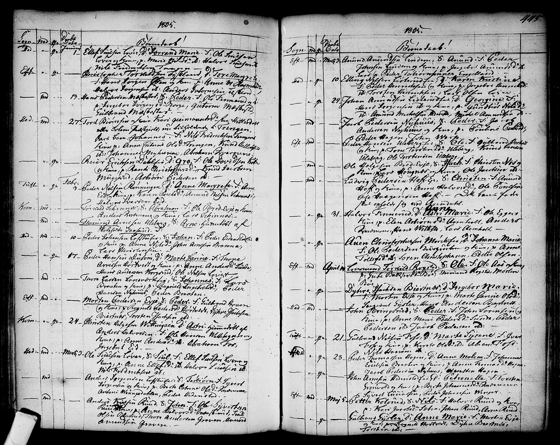 Sandsvær kirkebøker, AV/SAKO-A-244/F/Fa/L0002a: Parish register (official) no. I 2, 1725-1809, p. 445