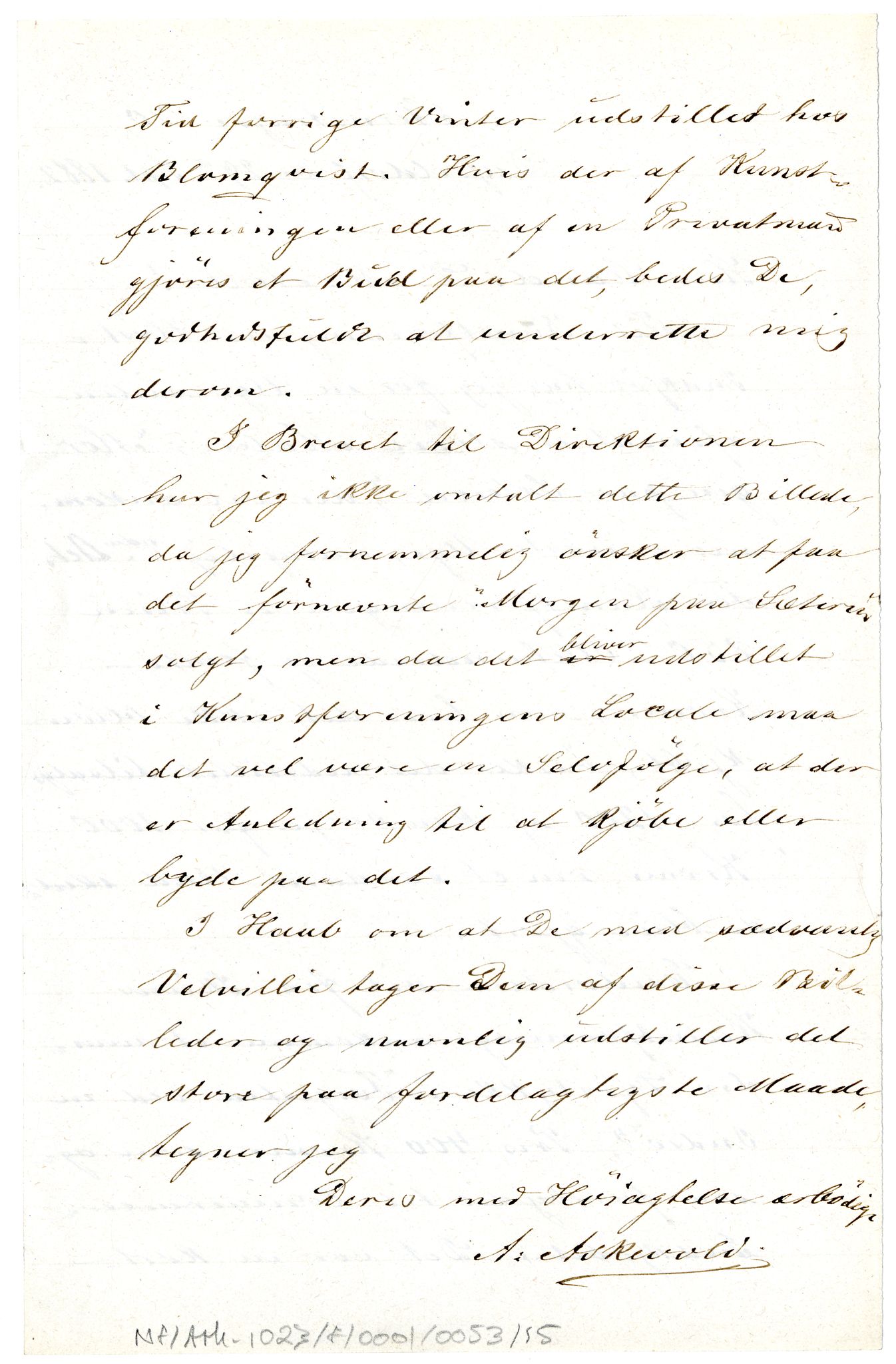 Diderik Maria Aalls brevsamling, NF/Ark-1023/F/L0001: D.M. Aalls brevsamling. A - B, 1738-1889, p. 615