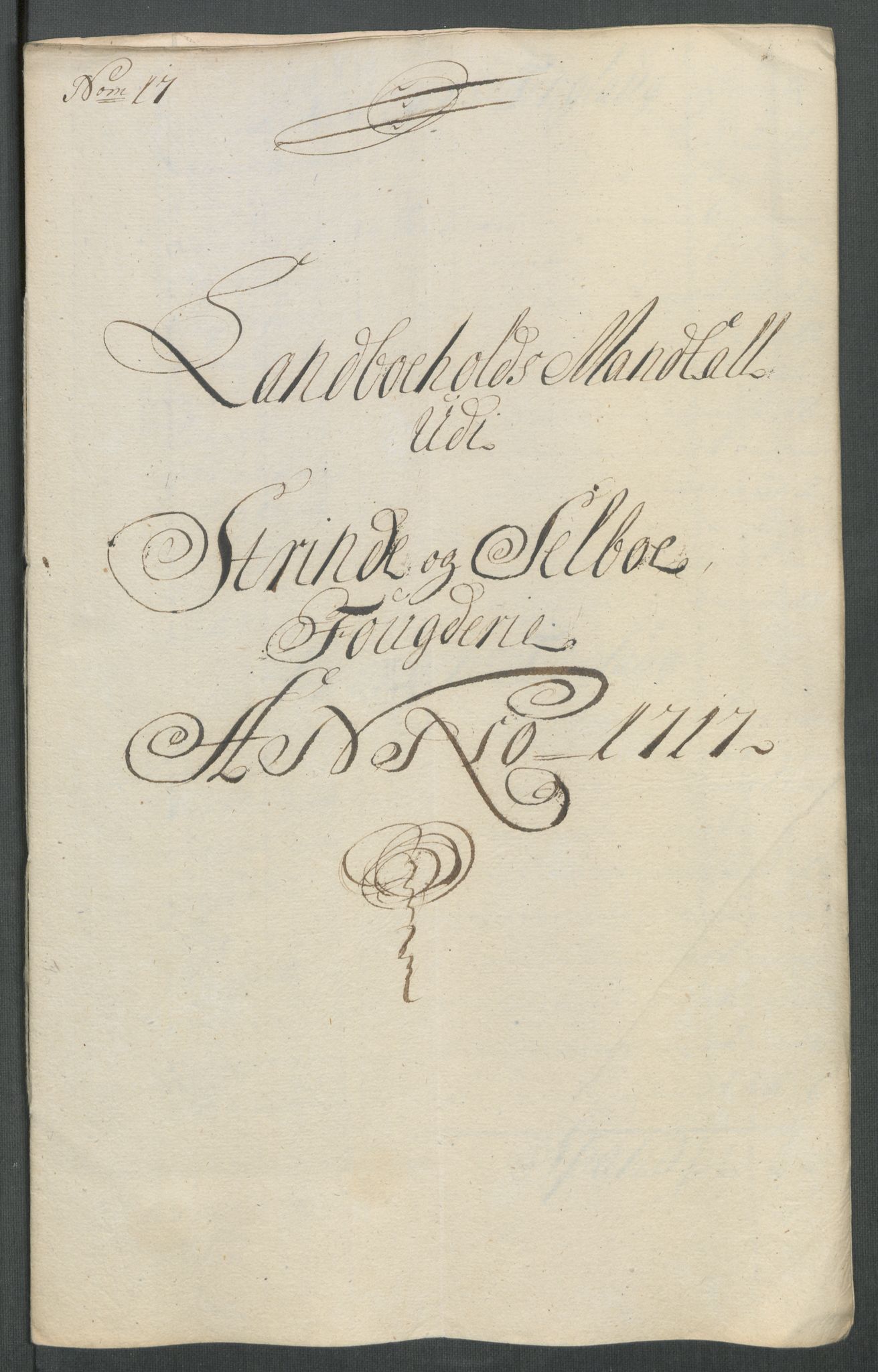 Rentekammeret inntil 1814, Reviderte regnskaper, Fogderegnskap, RA/EA-4092/R61/L4116: Fogderegnskap Strinda og Selbu, 1717-1718, p. 153