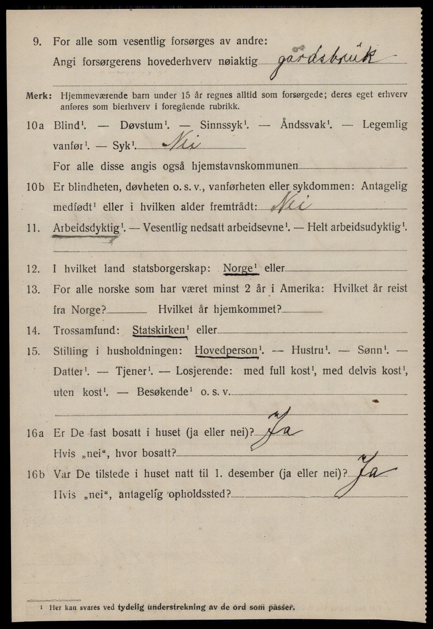 SAT, 1920 census for Kvernes, 1920, p. 944