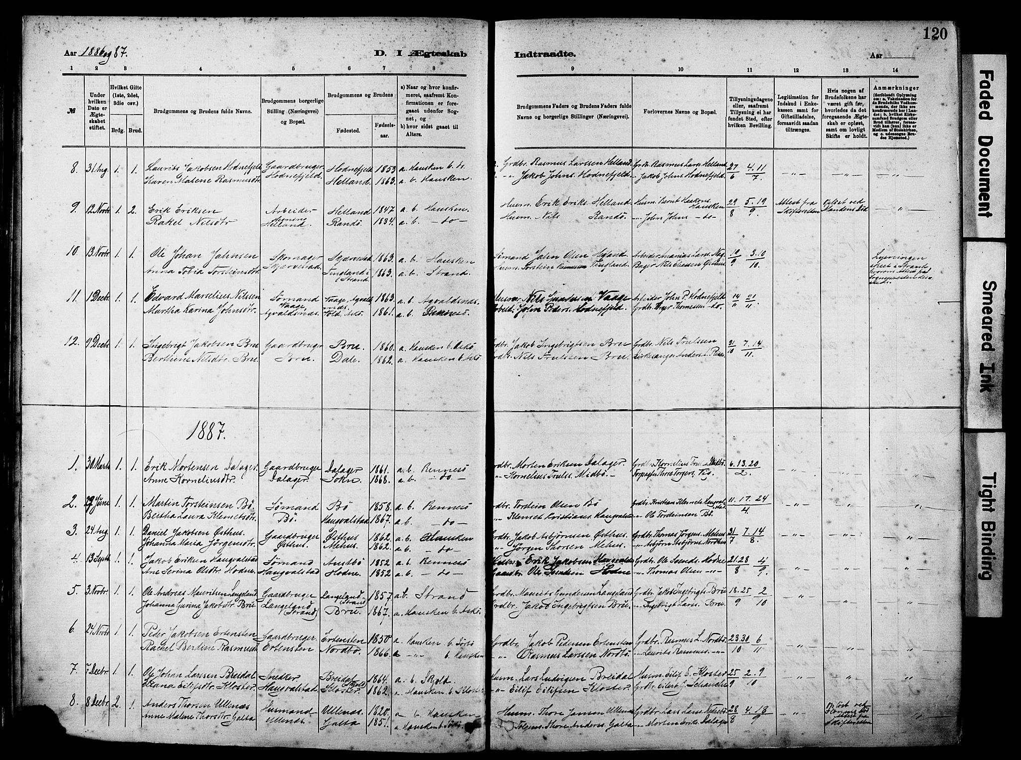 Rennesøy sokneprestkontor, SAST/A -101827/H/Ha/Haa/L0012: Parish register (official) no. A 13, 1885-1917, p. 120