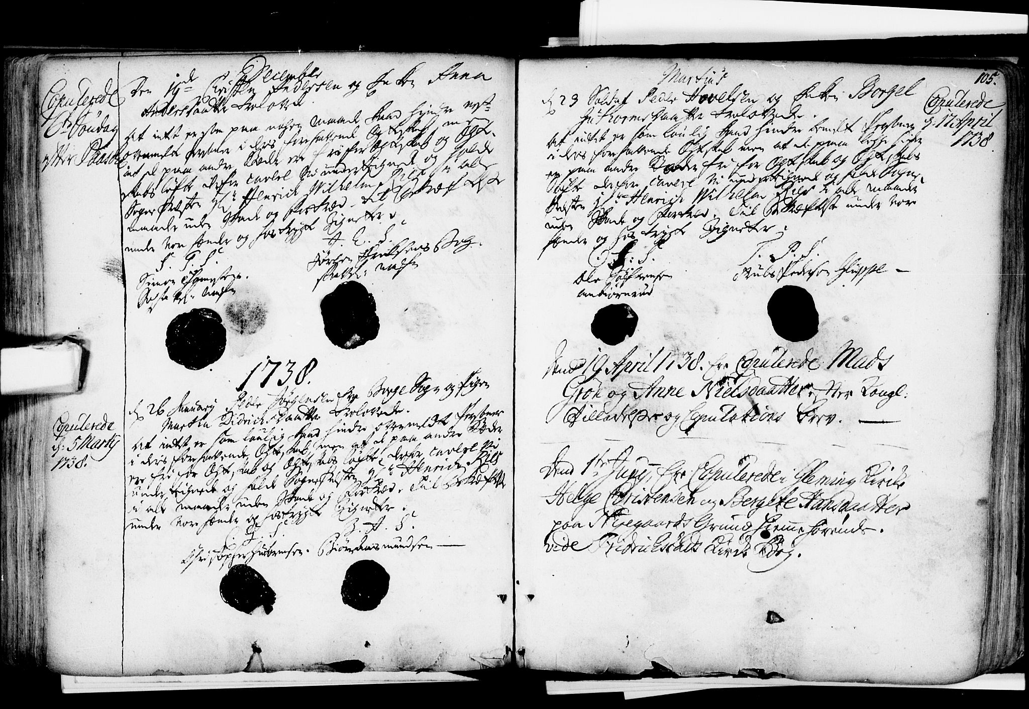 Glemmen prestekontor Kirkebøker, SAO/A-10908/F/Fa/L0001: Parish register (official) no. 1, 1733-1759, p. 105
