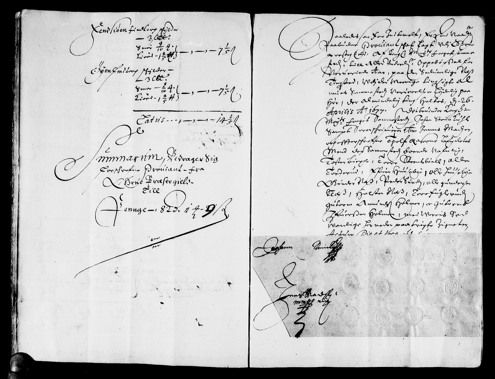 Rentekammeret inntil 1814, Reviderte regnskaper, Stiftamtstueregnskaper, Landkommissariatet på Akershus og Akershus stiftamt, AV/RA-EA-5869/R/Rb/L0135: Akershus stiftamt, 1677