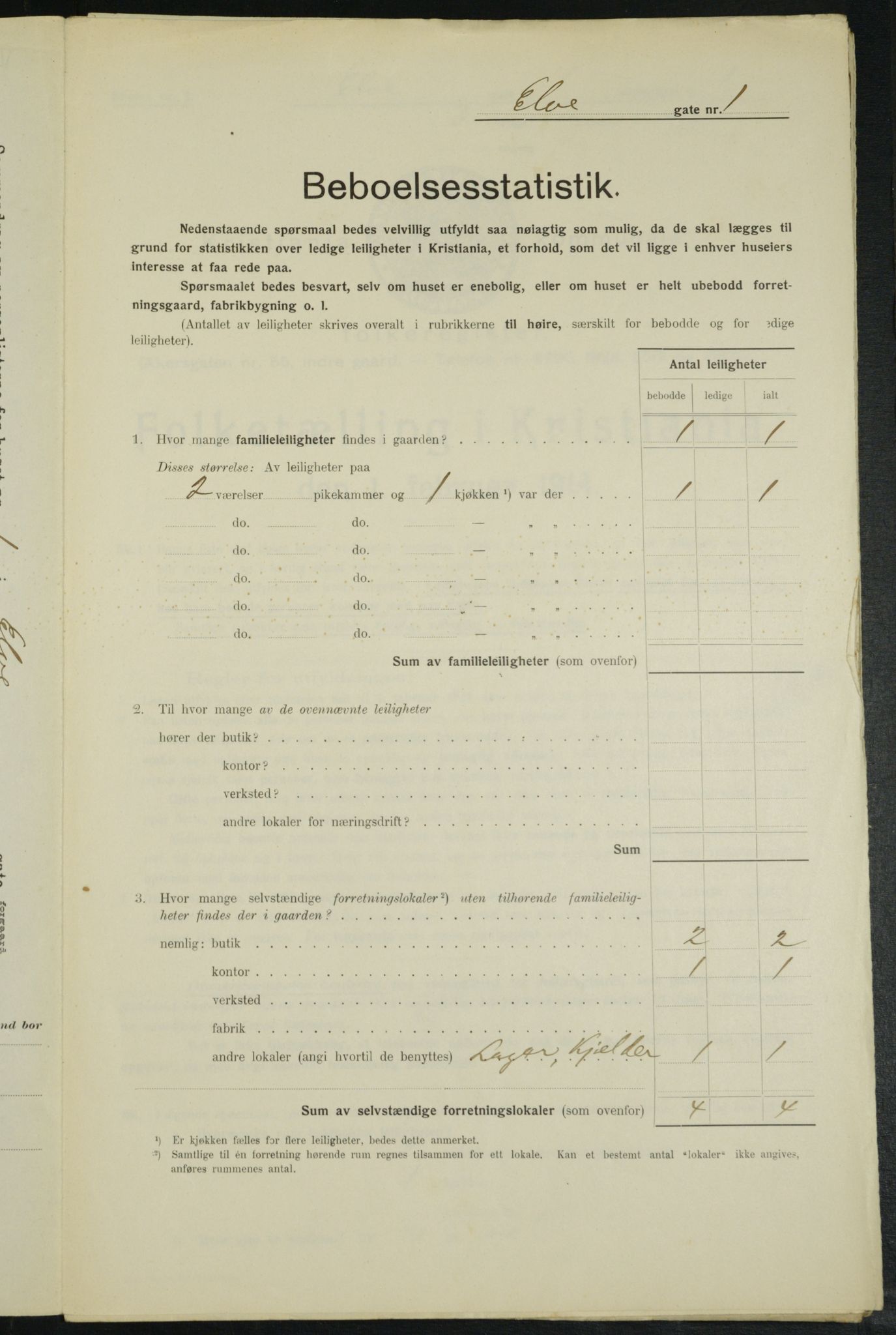 OBA, Municipal Census 1914 for Kristiania, 1914, p. 21056