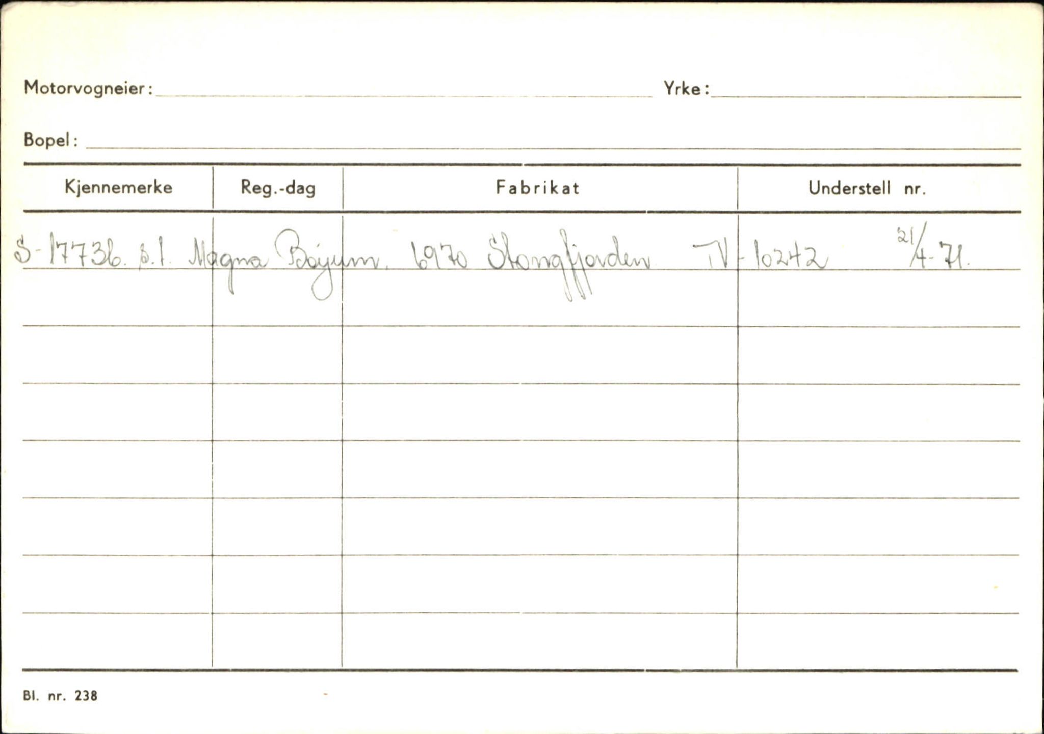 Statens vegvesen, Sogn og Fjordane vegkontor, AV/SAB-A-5301/4/F/L0132: Eigarregister Askvoll A-Å. Balestrand A-Å, 1945-1975, p. 1707