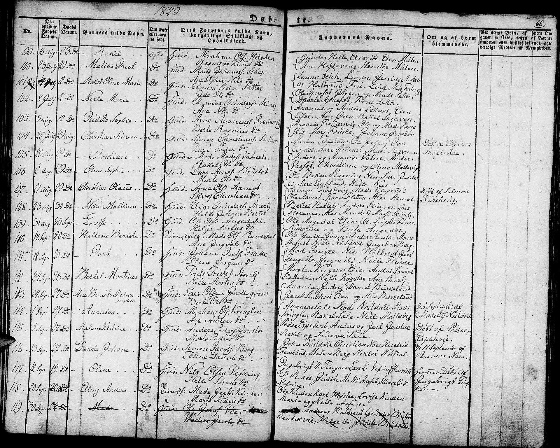 Førde sokneprestembete, SAB/A-79901/H/Haa/Haaa/L0006: Parish register (official) no. A 6, 1821-1842, p. 66