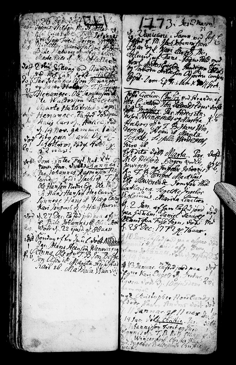 Os sokneprestembete, SAB/A-99929: Parish register (official) no. A 9, 1766-1779, p. 78