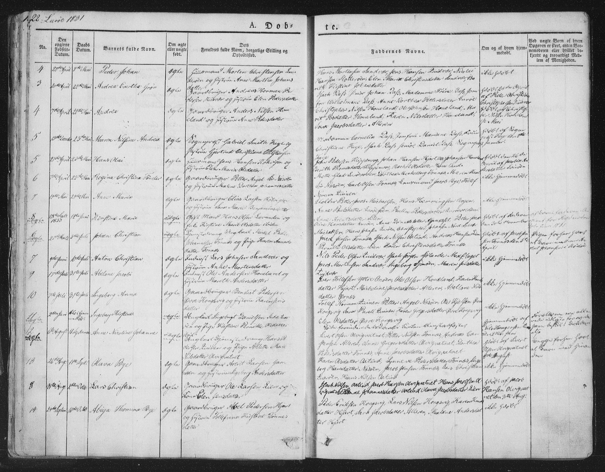 Ministerialprotokoller, klokkerbøker og fødselsregistre - Nordland, SAT/A-1459/839/L0565: Parish register (official) no. 839A02, 1825-1862, p. 22