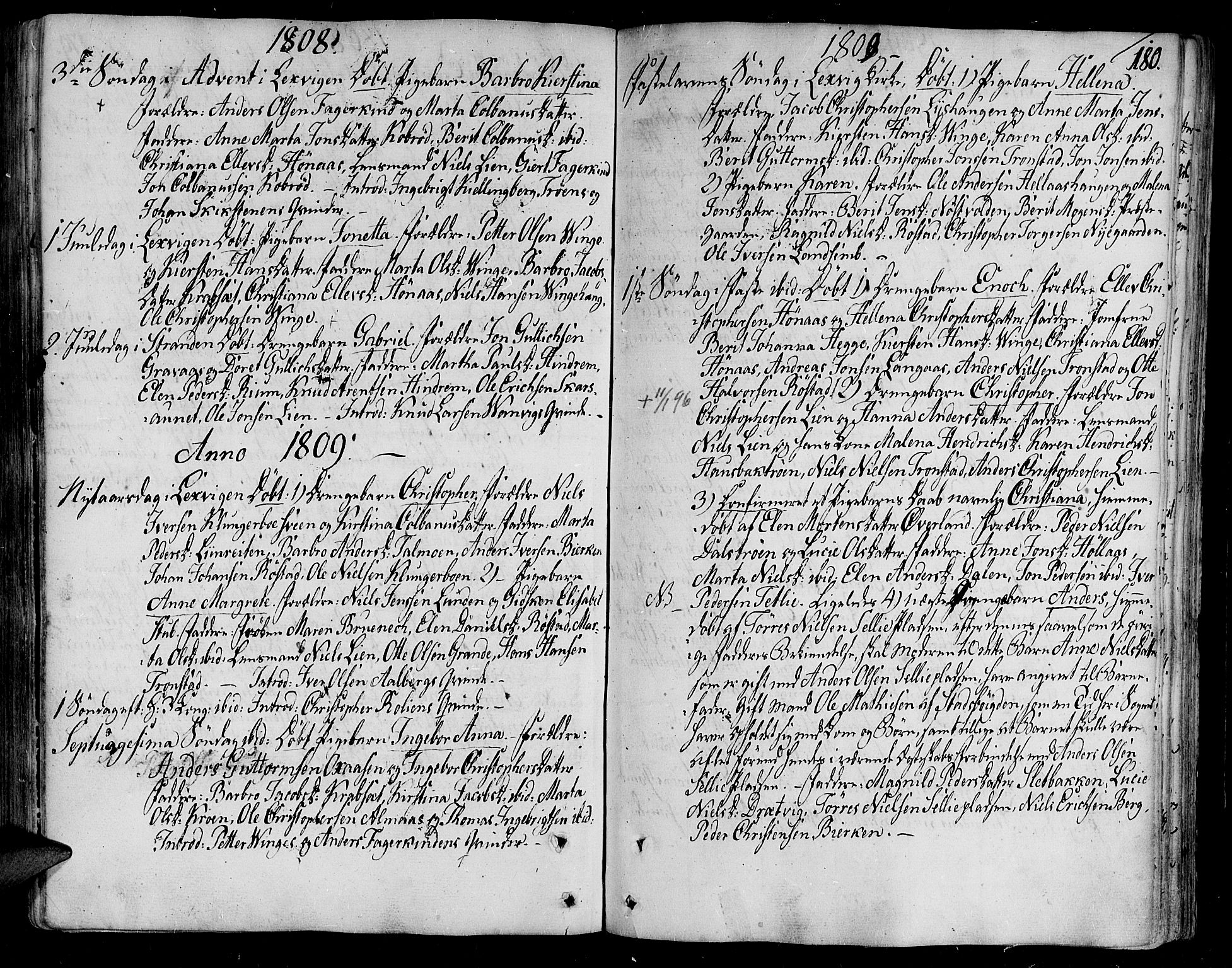 Ministerialprotokoller, klokkerbøker og fødselsregistre - Nord-Trøndelag, SAT/A-1458/701/L0004: Parish register (official) no. 701A04, 1783-1816, p. 180