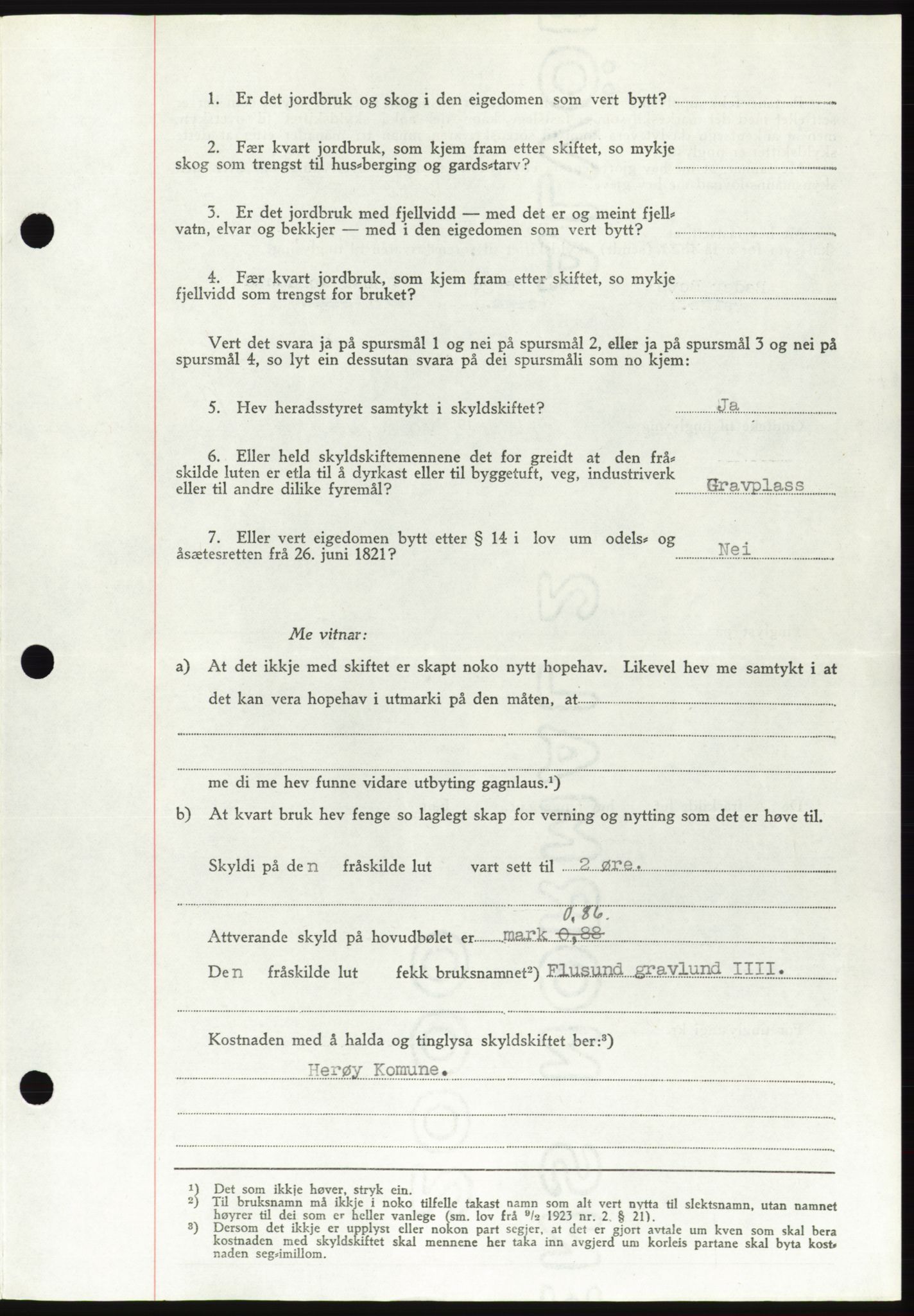 Søre Sunnmøre sorenskriveri, AV/SAT-A-4122/1/2/2C/L0077: Mortgage book no. 3A, 1945-1946, Diary no: : 648/1945