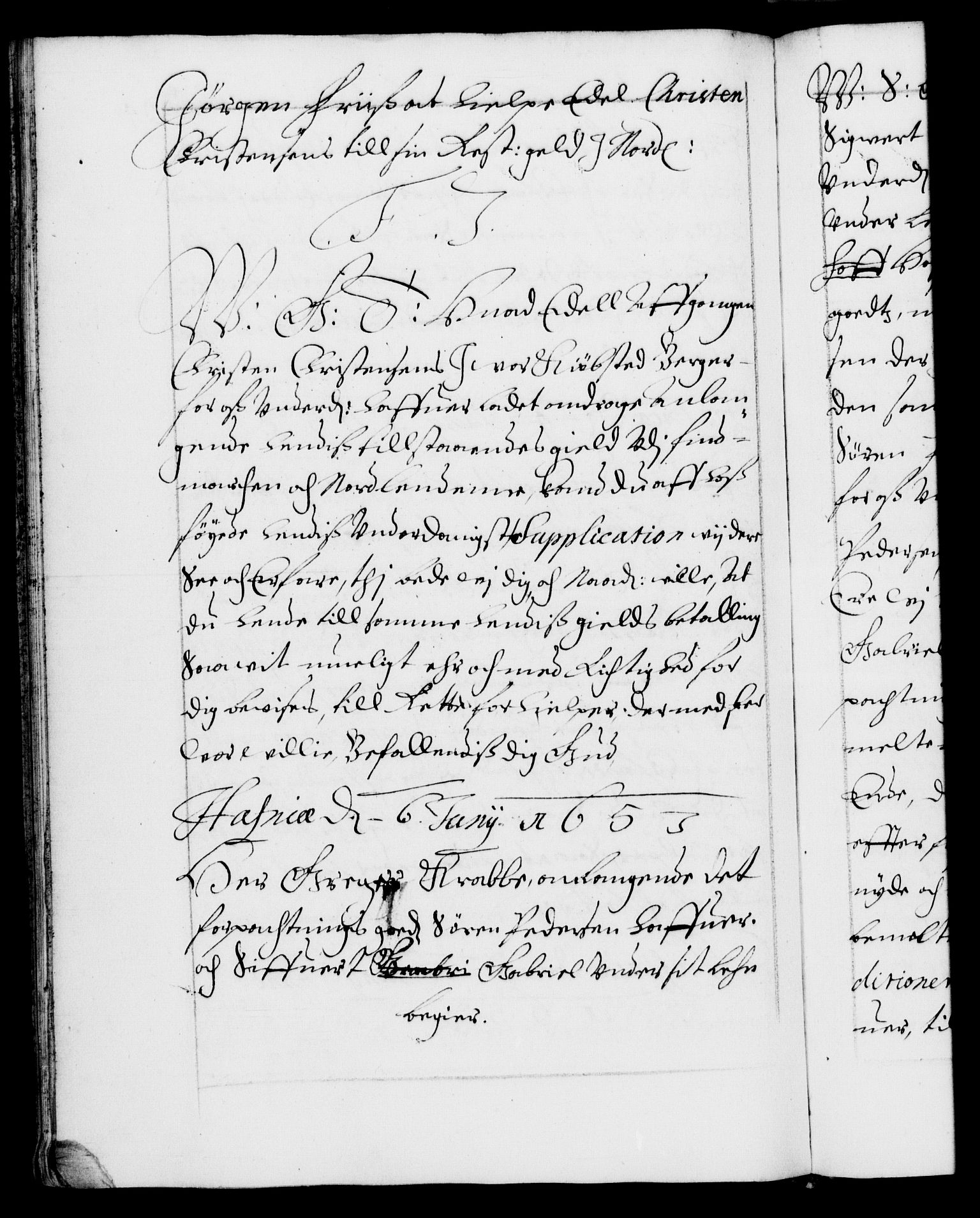 Danske Kanselli 1572-1799, RA/EA-3023/F/Fc/Fca/Fcab/L0009: Norske tegnelser (mikrofilm), 1653-1656, p. 94b